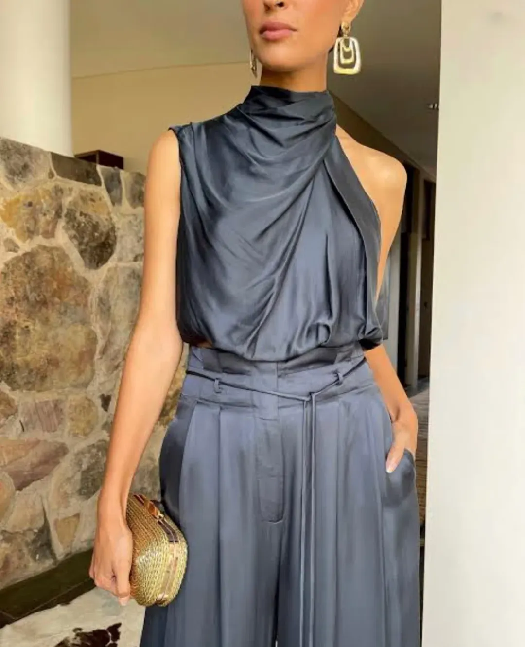 Sheike Gracie Top and Pants Set Grey Size 6 for rent on The Volte - main image