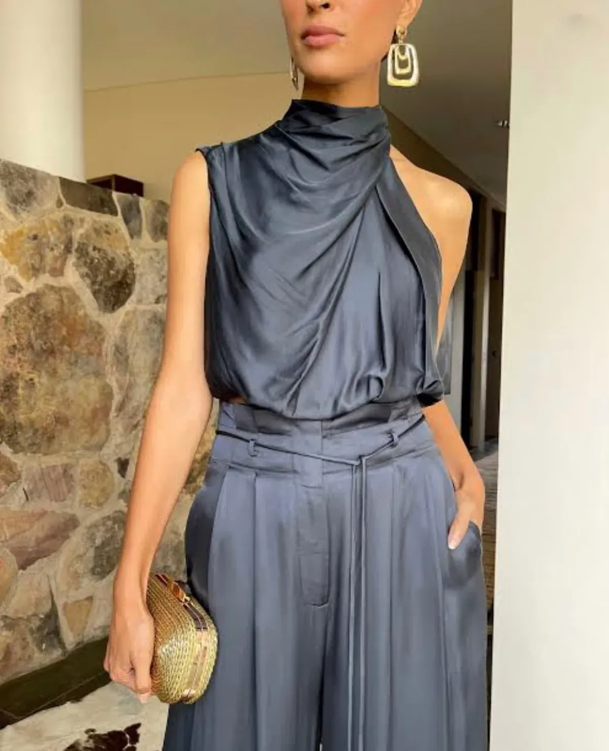 Sheike Gracie Top and Pants Set Grey Size 6 - Image 5