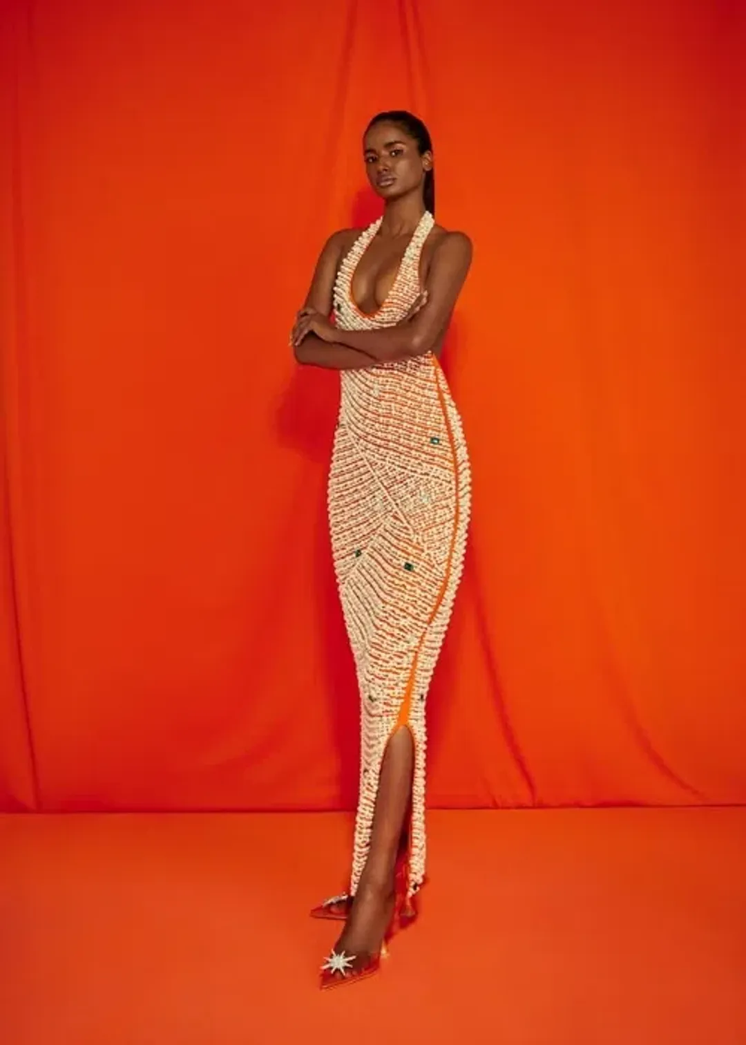 Khanums Kyhlet Maxi Dress Orange Size S / Au 8 for rent on The Volte - main image