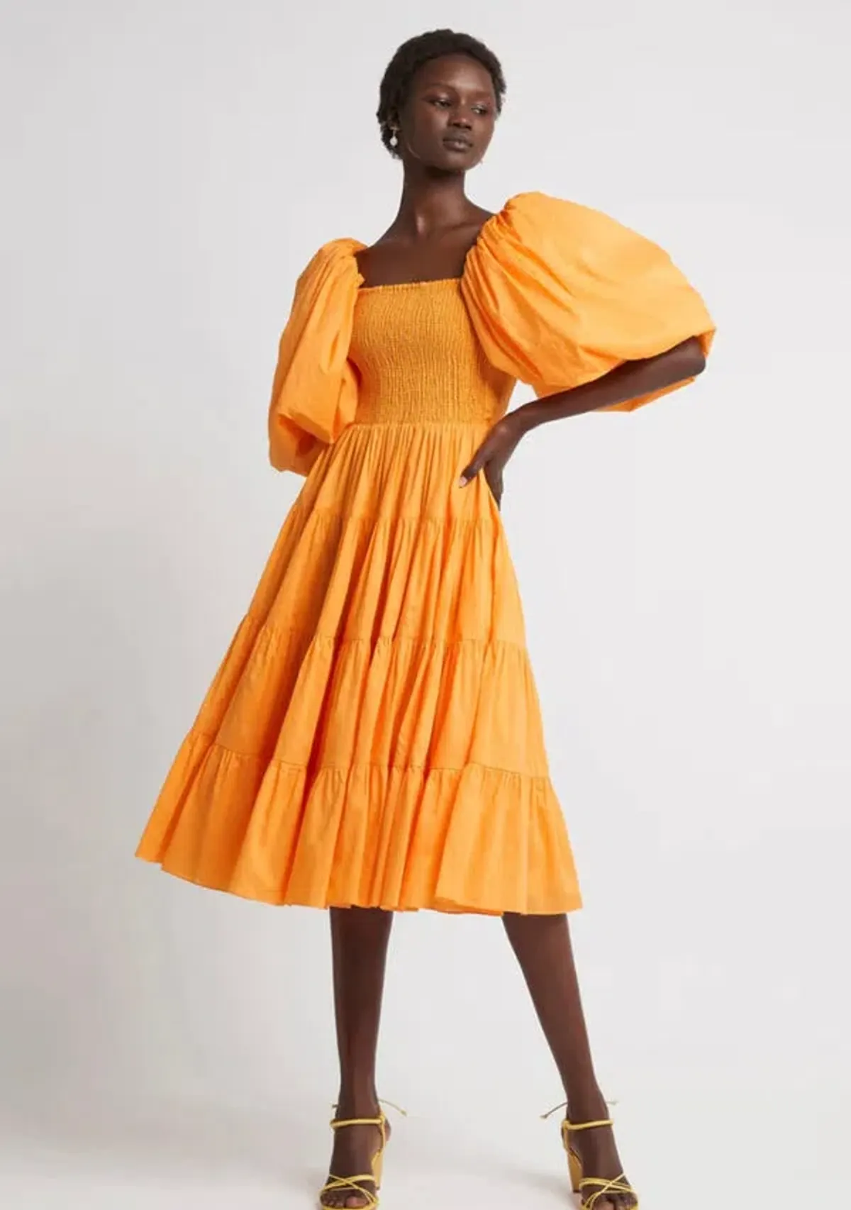 Aje Midi Cherished Dress Orange Size 8 / S - Image 1