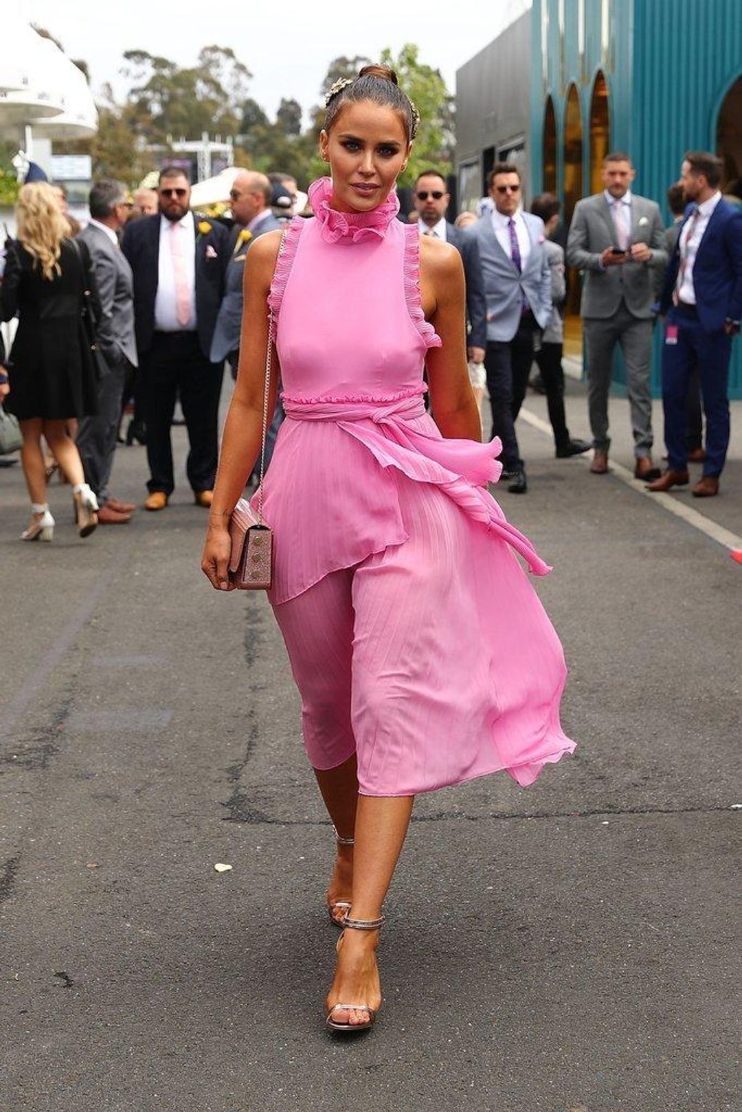 Talulah Jodi Midi Dress in Pink Size 14 for rent on The Volte - main image