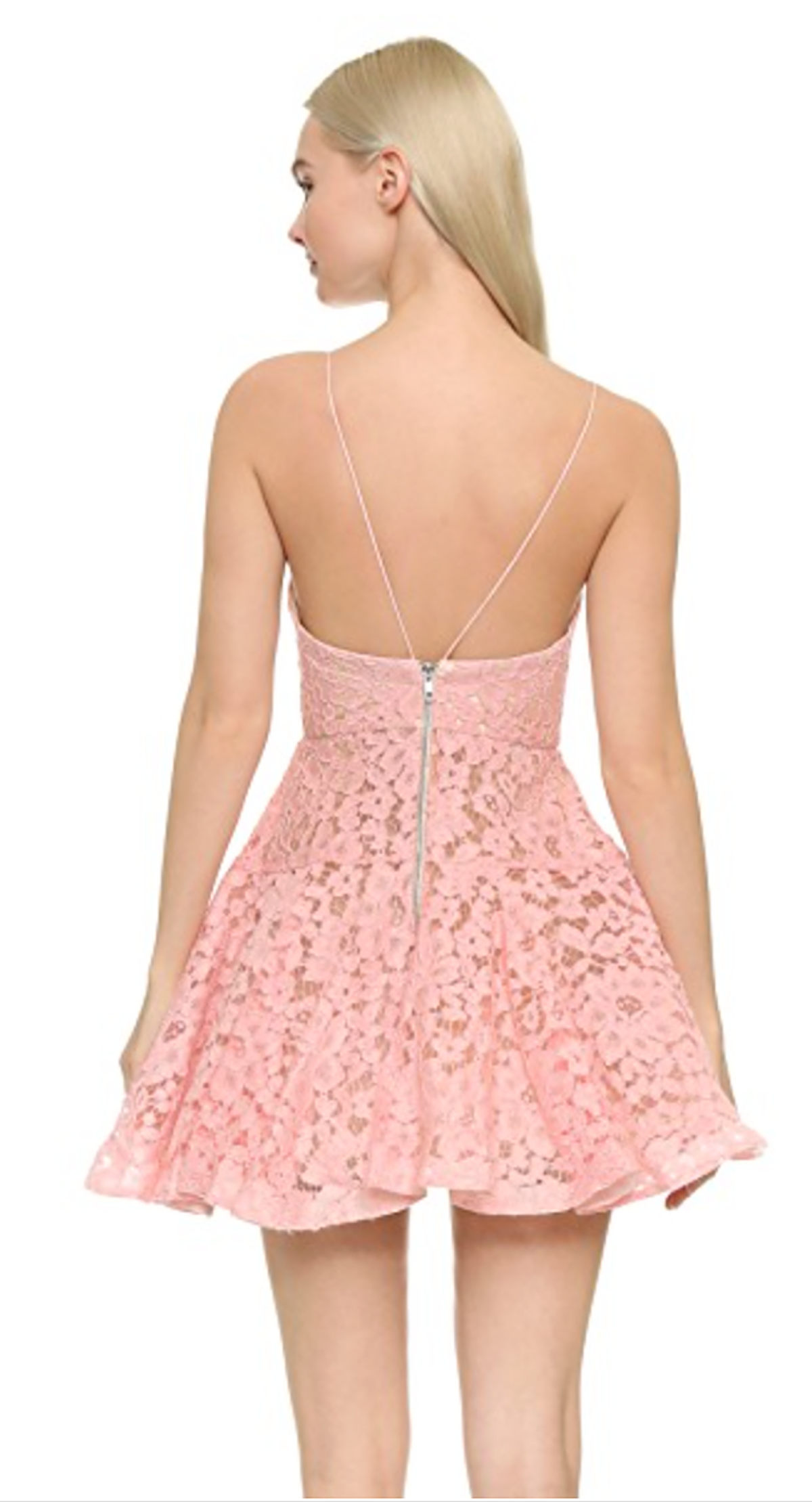 Alex Perry Leisa Lace Flip Mini Dress Candy Pink Size 10 - Image 4