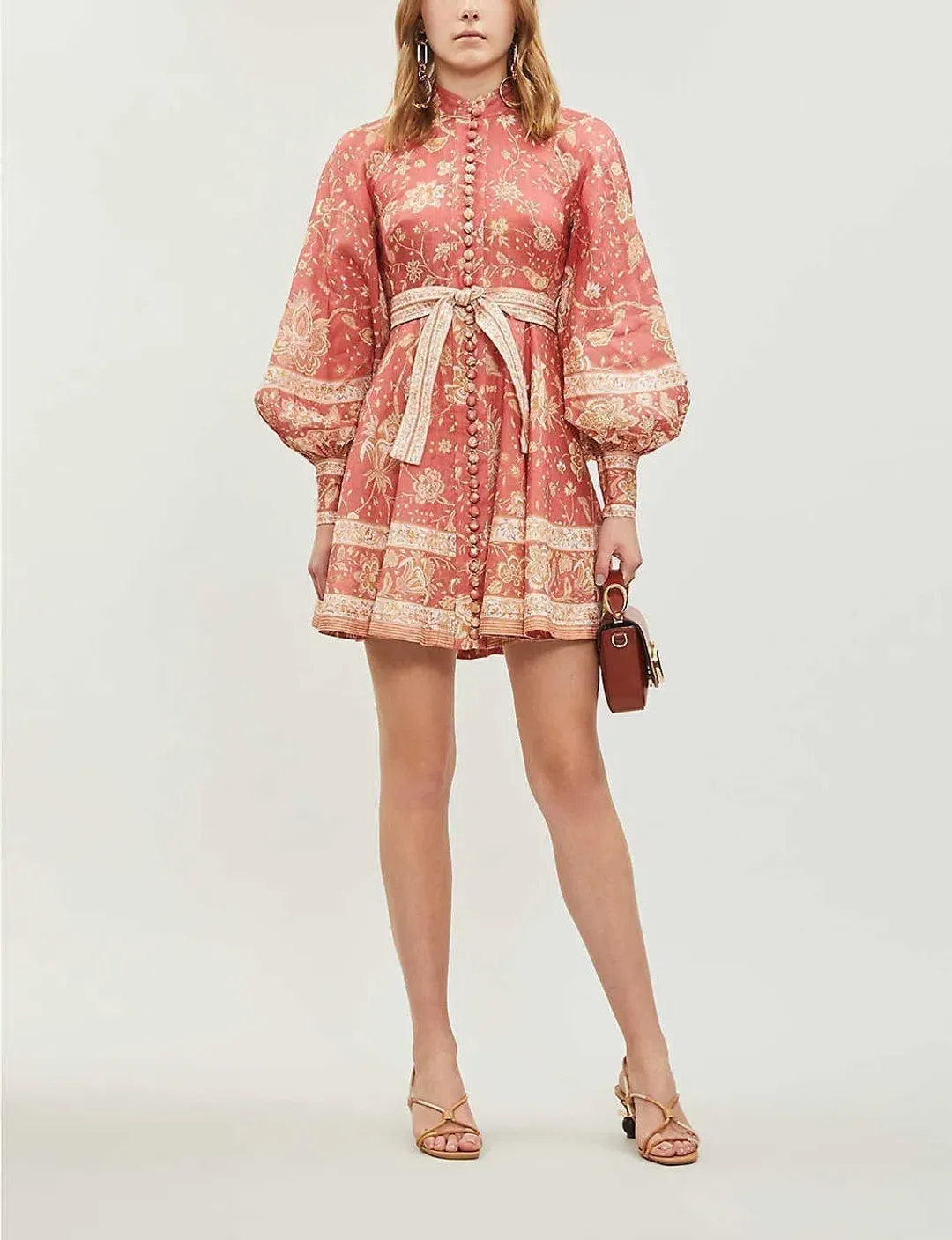 Zimmermann Veneto Border Short Dress Floral Size 1 / Au 10 for rent on The Volte - main image