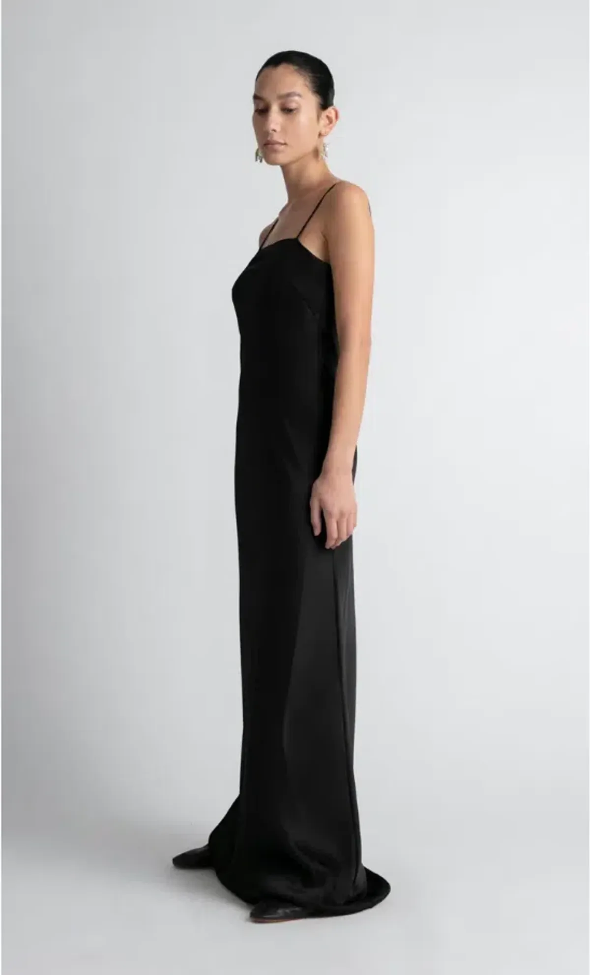 Camilla and Marc Miranda Square Neck Satin Maxi Dress Black Size 6 - Image 2