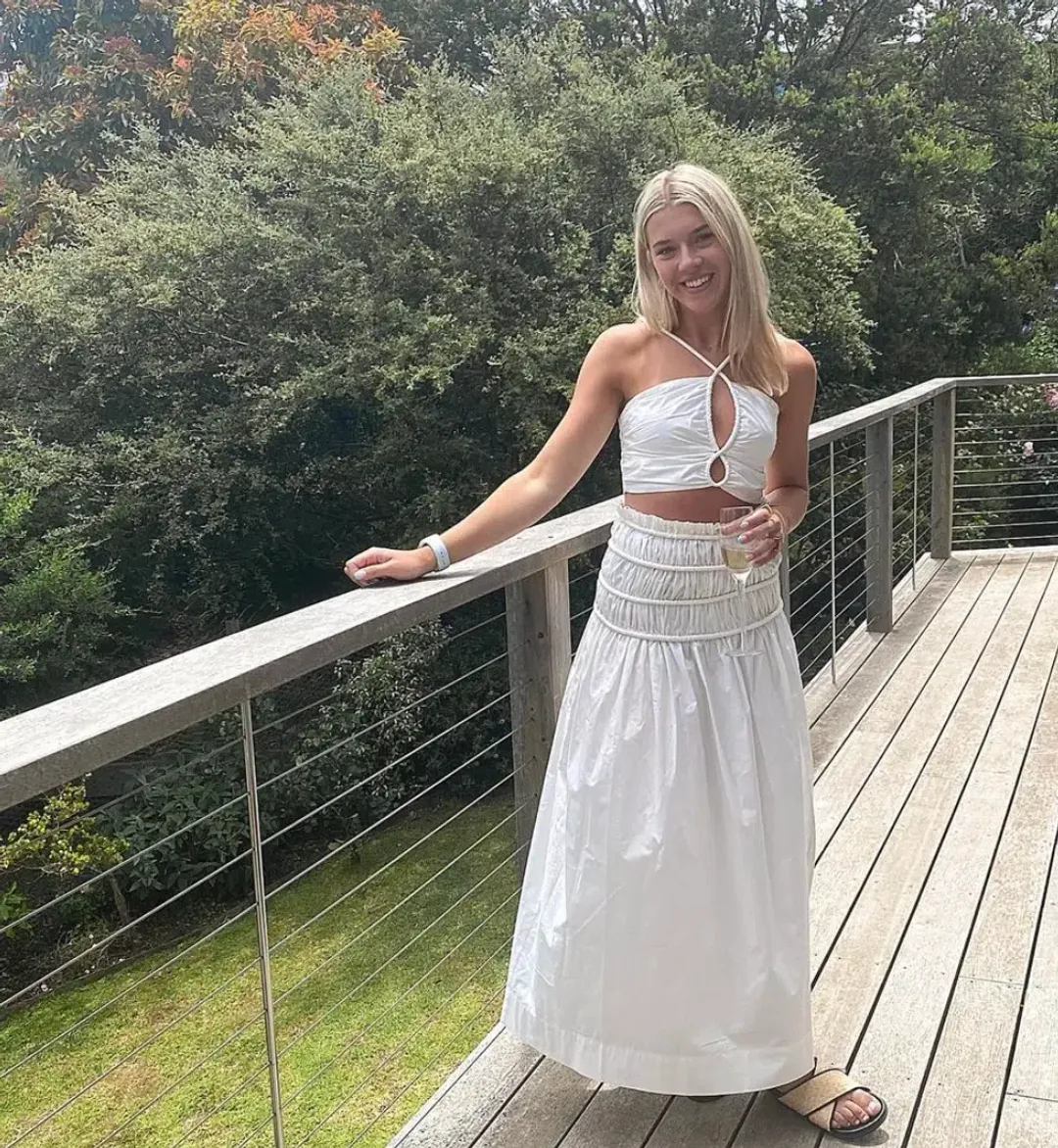 Bec & Bridge Eli Crop Top White Size 10 / M for rent on The Volte - main image