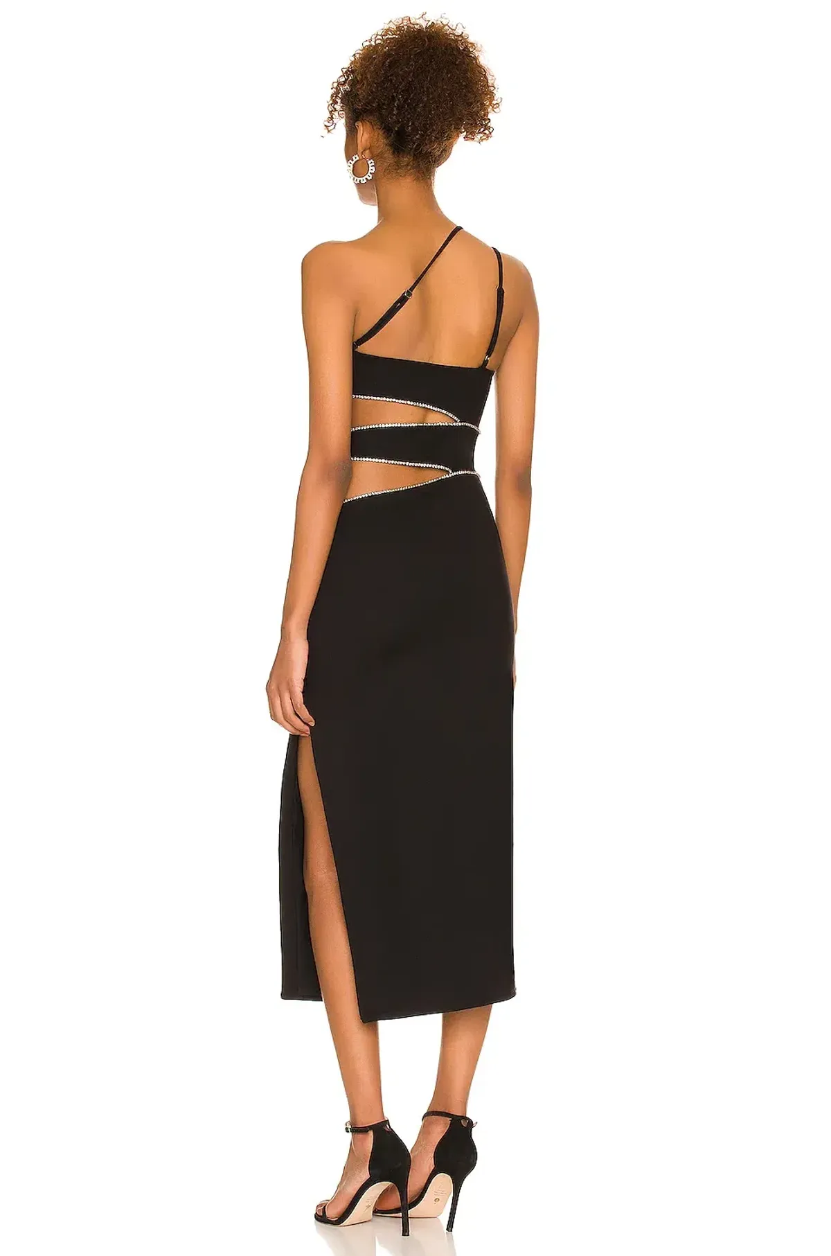NBD Adeline Crystal Cutout Gown Black Size 8 - Image 3