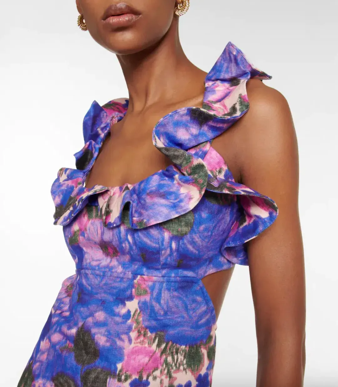 Zimmermann High Tide Frilled Mini Dress Floral Size 0P/AU 6 for rent on The Volte - main image