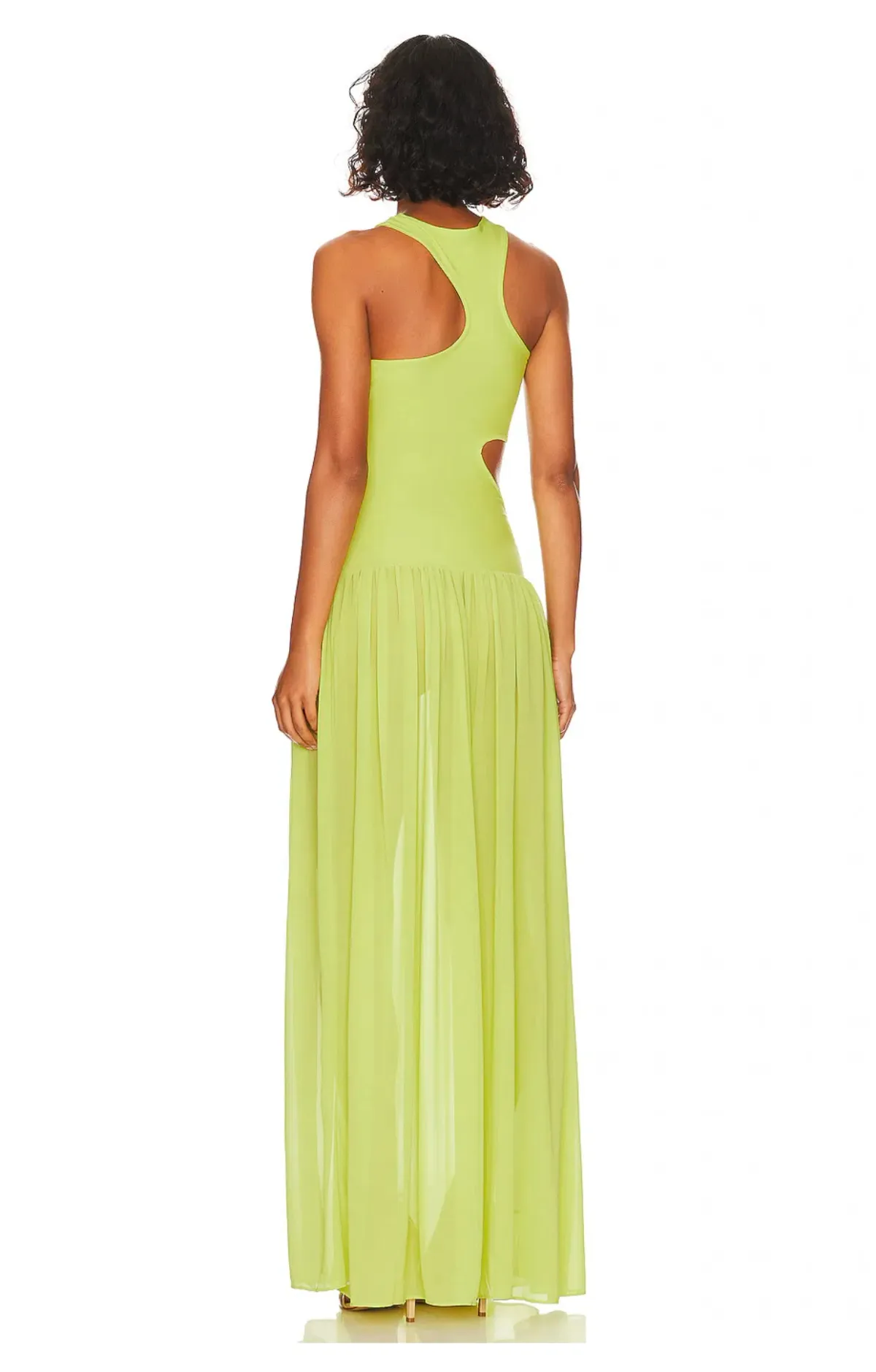 L’Academie Cachet Maxi Dress in Chartreuse Size 10  - Image 2