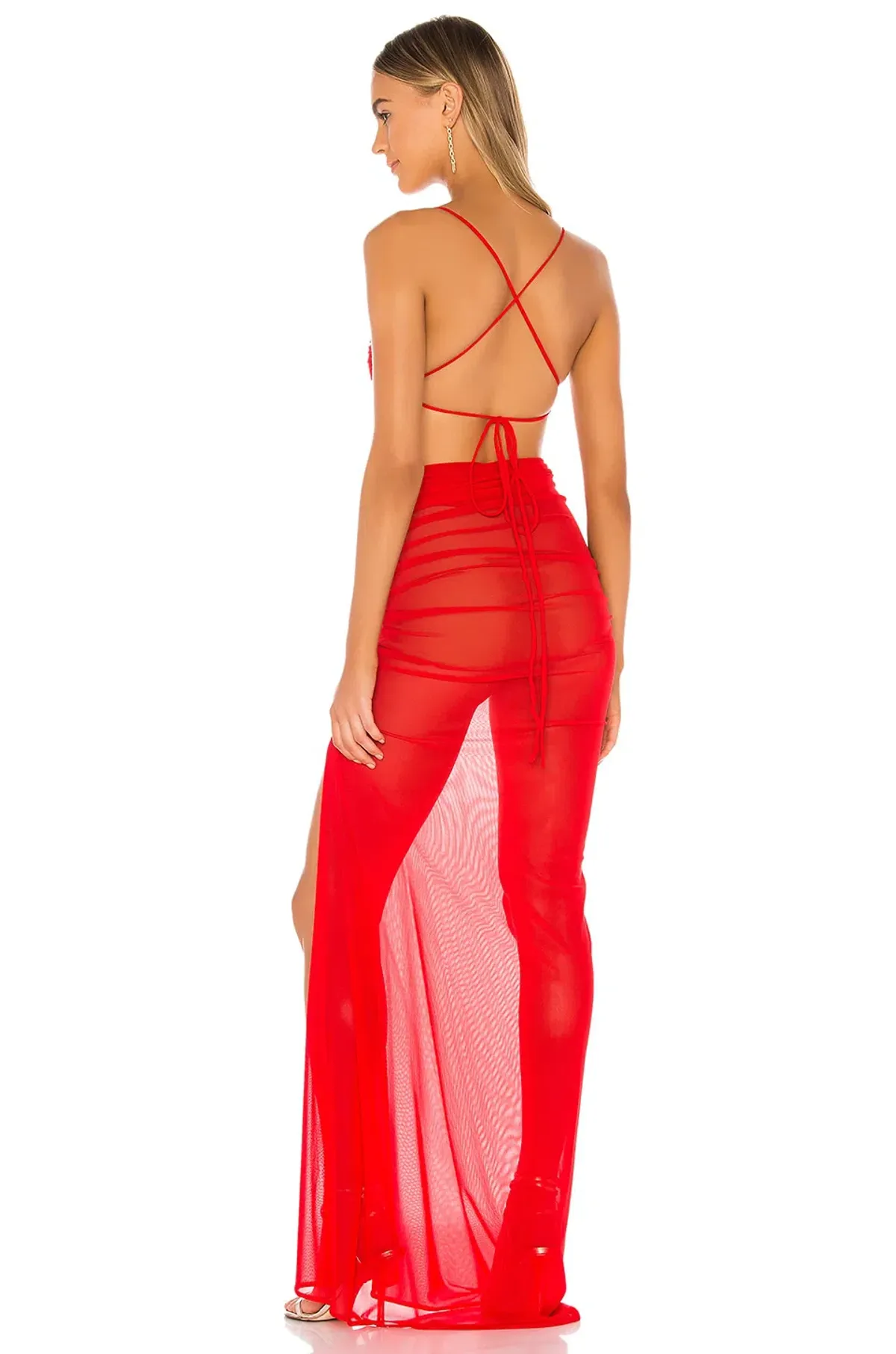 Michael Costello Follie Gown Red Size 6 - Image 2