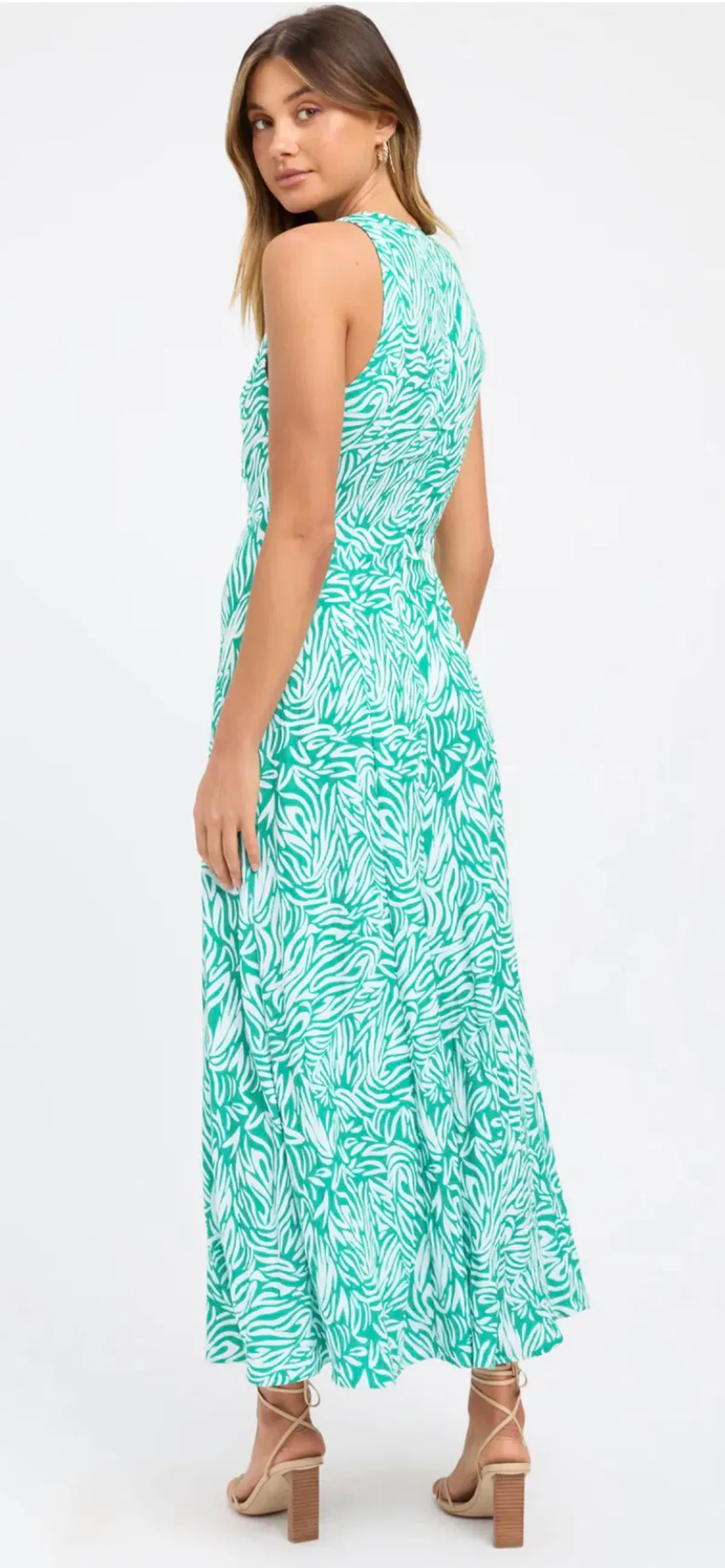 Kookai Zenni Green cut-out dress Size 8  - Image 3