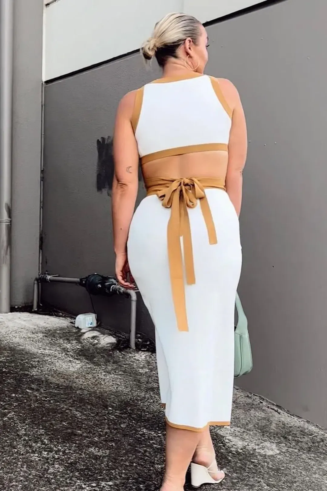 Significant Other Anna Skirt & Top Set Cream with Almond Bind Size 10 for rent on The Volte - main image