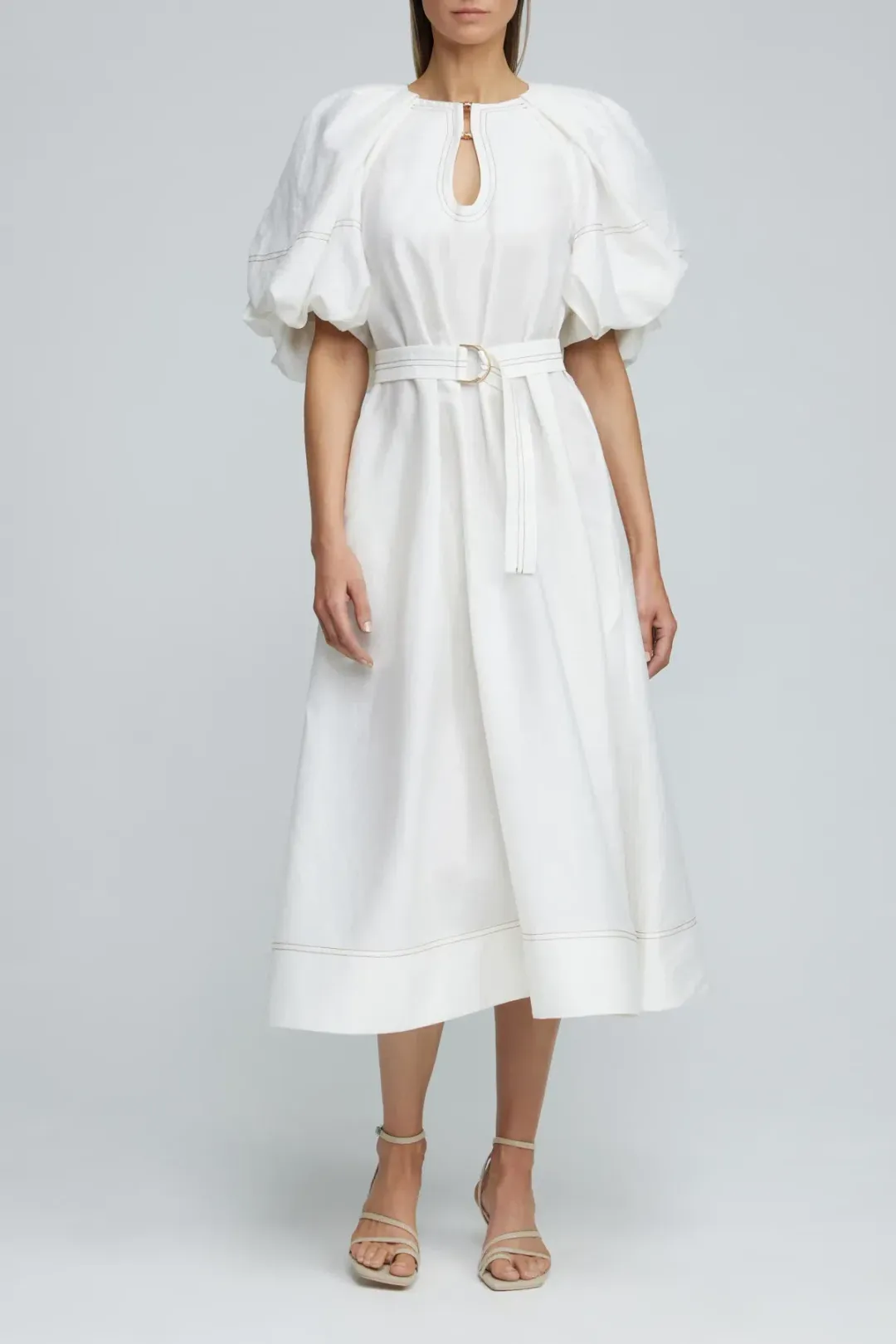 Acler Harlow Dress in Ivory Size 14 for rent on The Volte - main image