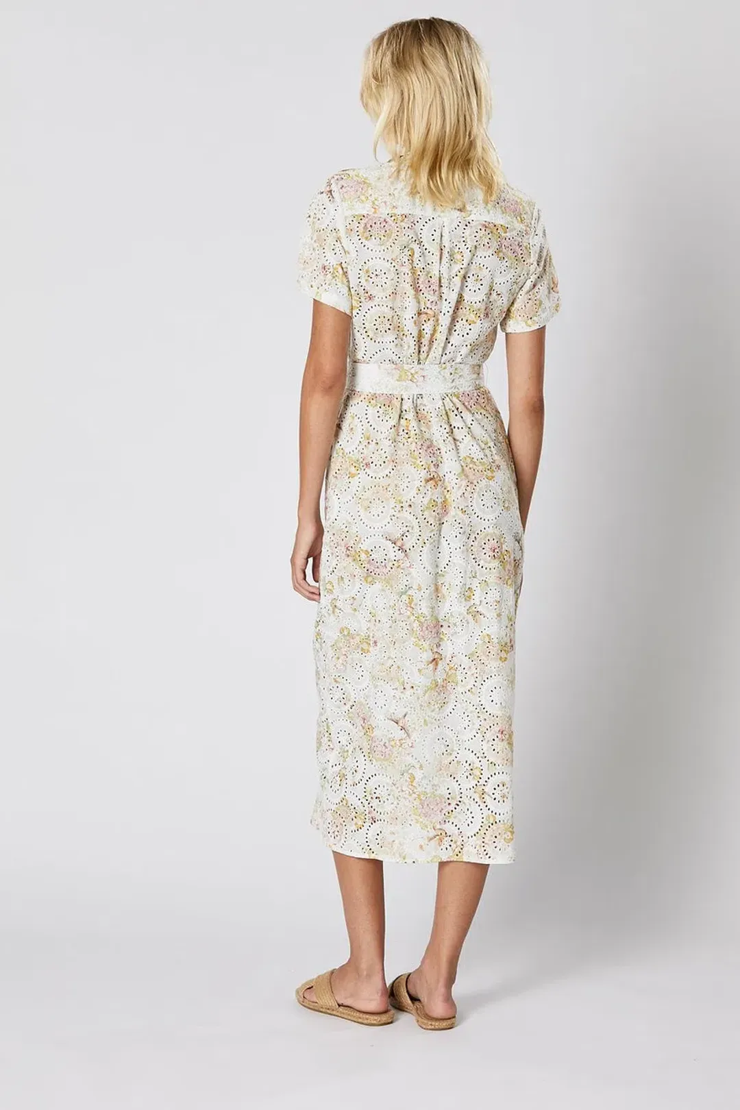 Winona Brigitte Button Dress Embroidered Lace Print Size 6 for rent on The Volte - main image