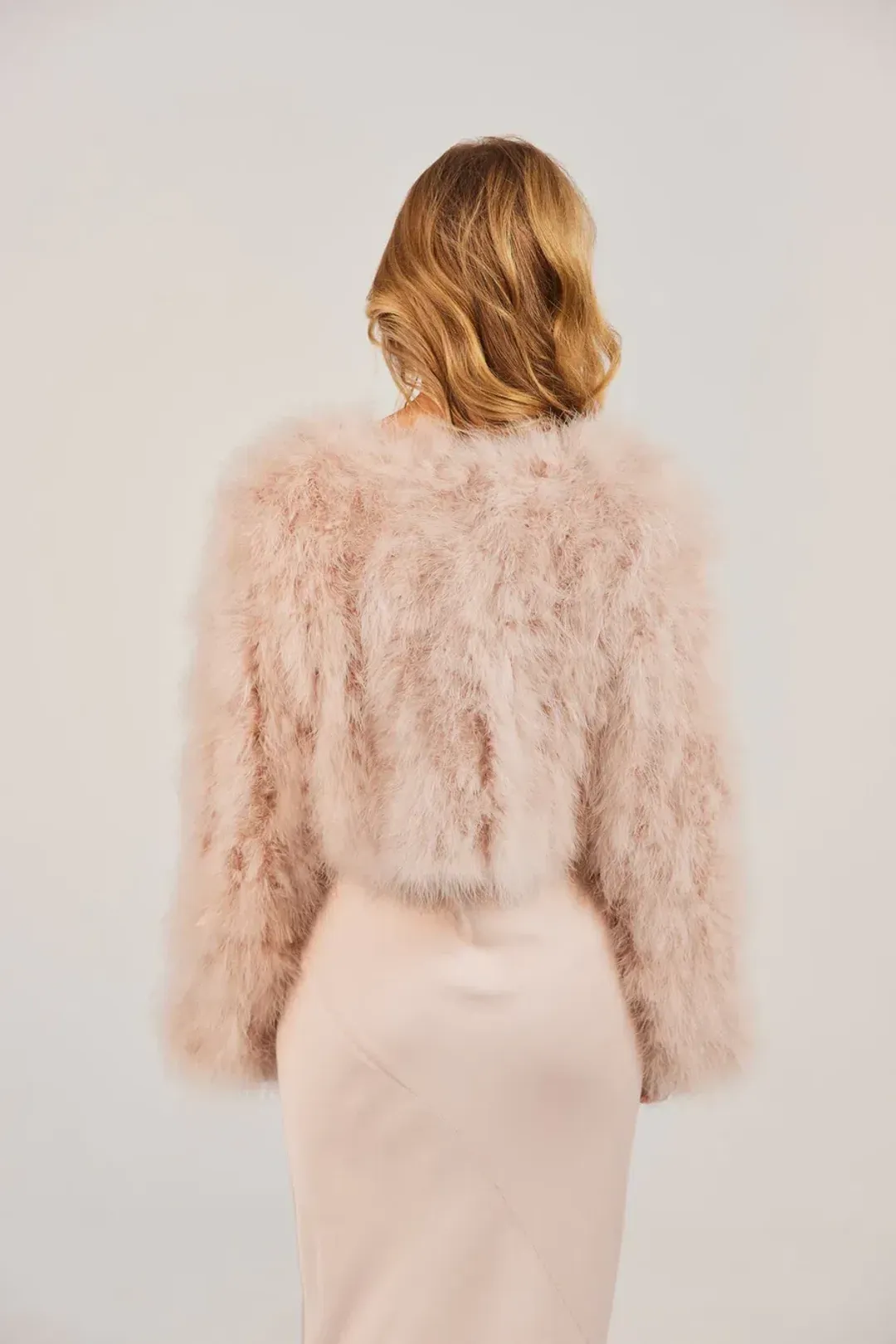 Bubish Luxe Manhattan Crop Jacket Blush Size S/Au 8 for rent on The Volte - main image