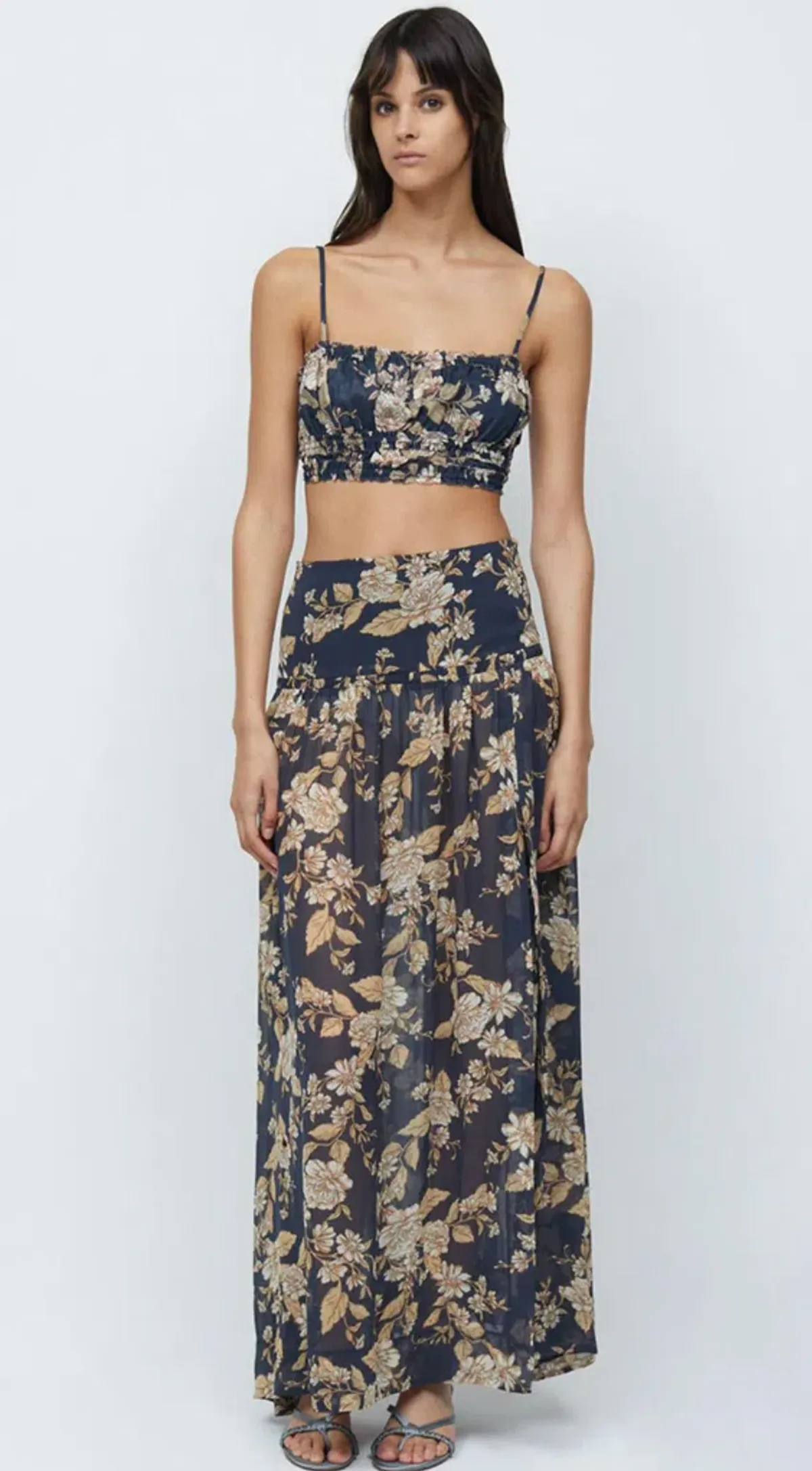 Bec & Bridge Opaline Crop Top and Maxi Skirt Set Floral Size 8  - Image 2