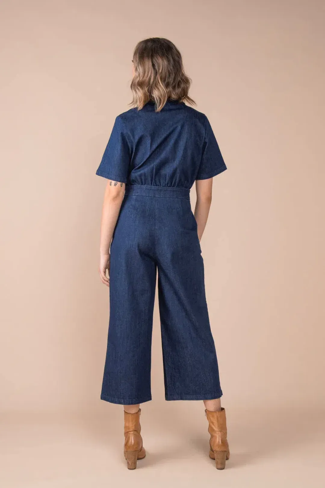 Frock Me Out Denim Freestyler Jumpsuit Dark Indigo Size 18 for rent on The Volte - main image