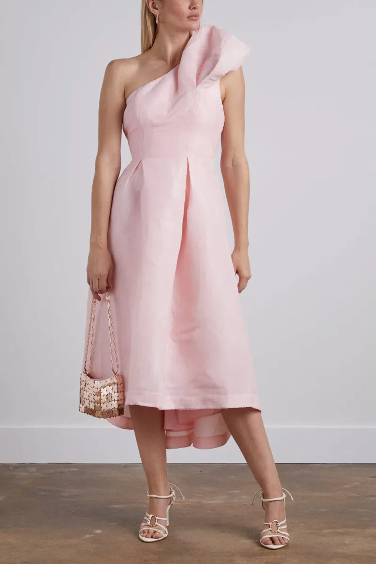 Rachel Gilbert Angus Midi Dress Pink Size AU 6 - Image 1