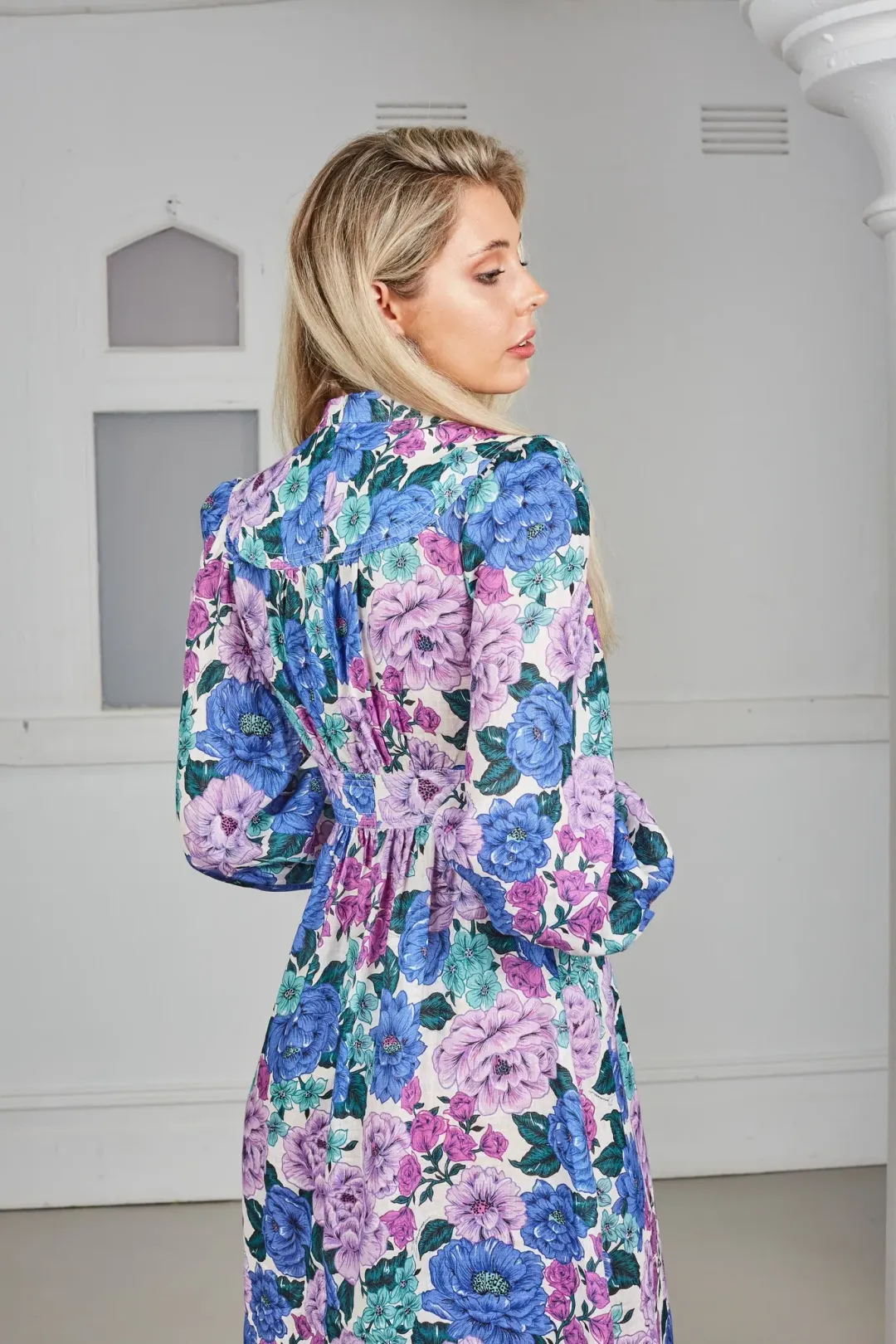 Zimmermann Poppy Plunge Midi Dress Print Size 1/AU 10 for rent on The Volte - main image