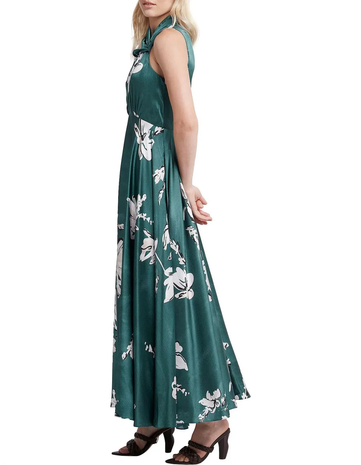 Aje Efflorescent Midi Dress Green Size 6 - Image 2