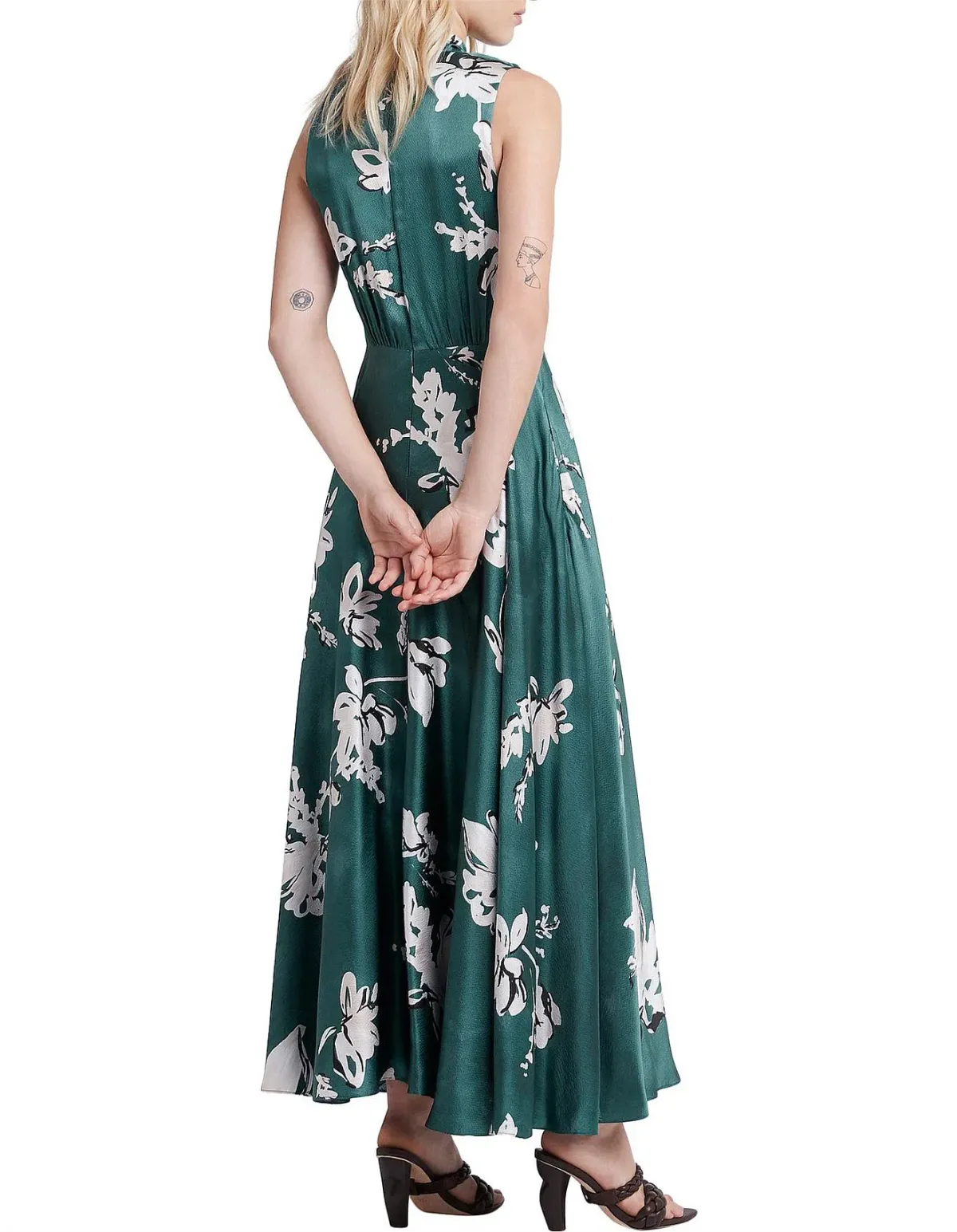 Aje Efflorescent Midi Dress Green Size 6 - Image 3