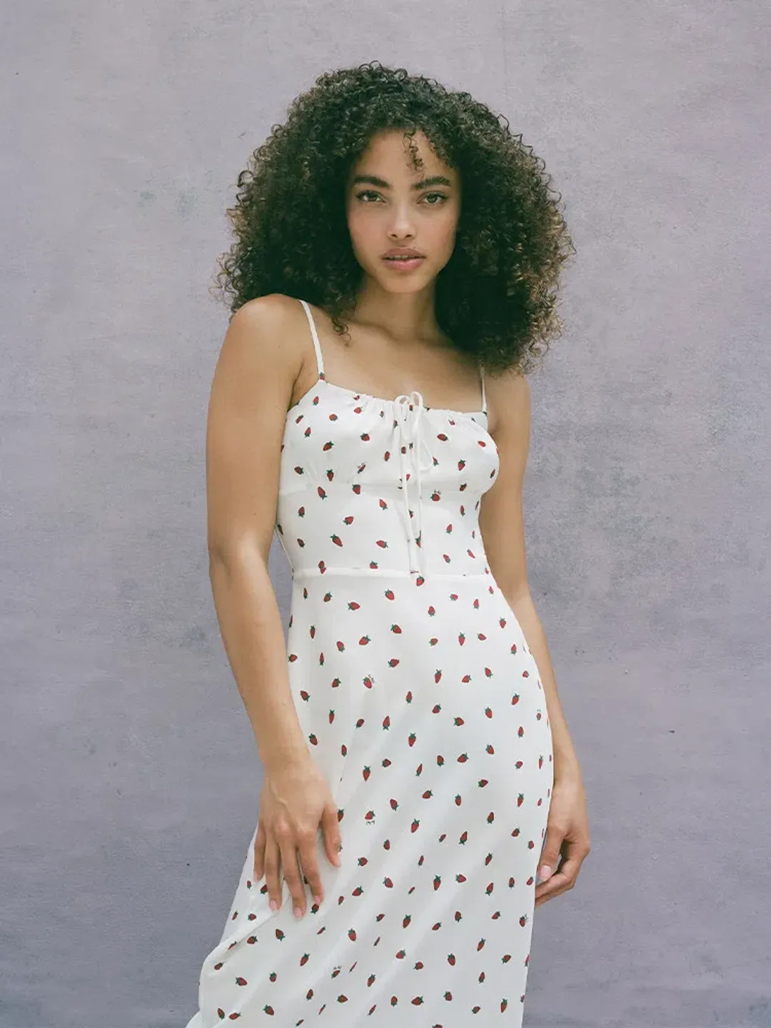 Realisation Par The Alba White Strawberry Midi Dress Size S/AU 8 for rent on The Volte - main image