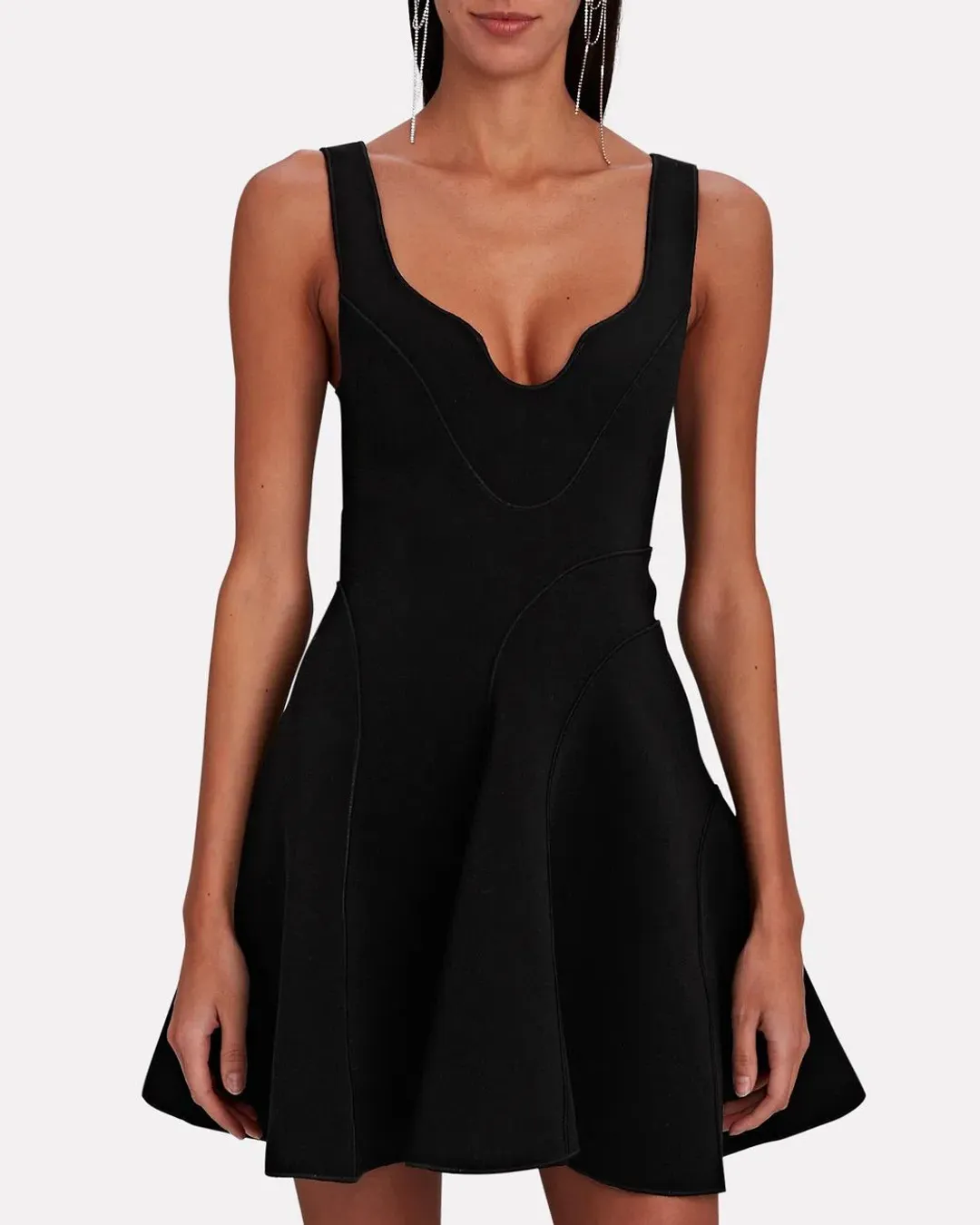 Acler Gower Mini Dress Black Size 8 for rent on The Volte - main image