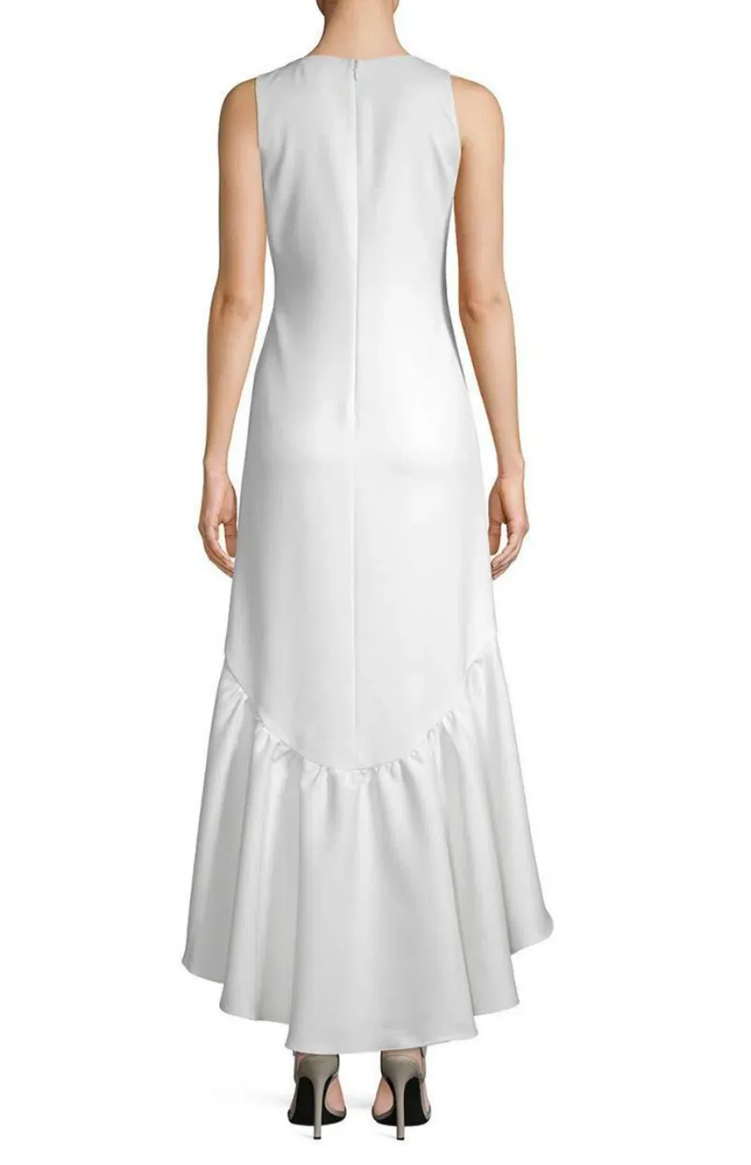 White Story Amani Frill Hem Dress in White Size 10 for rent on The Volte - main image