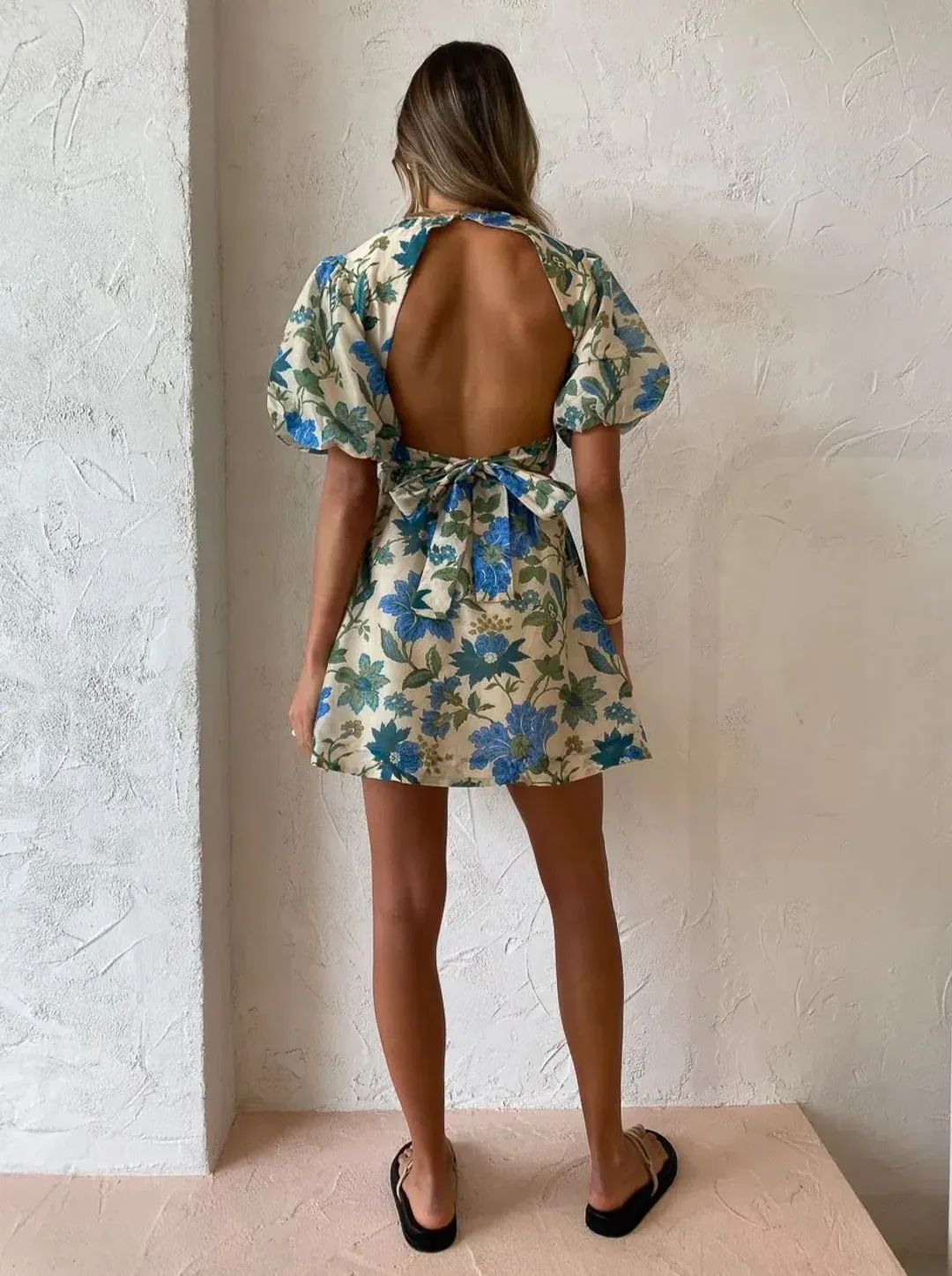 Sir the Label Celia Open Back Mini Dress Marguerite Floral Size AU 12 for rent on The Volte - main image
