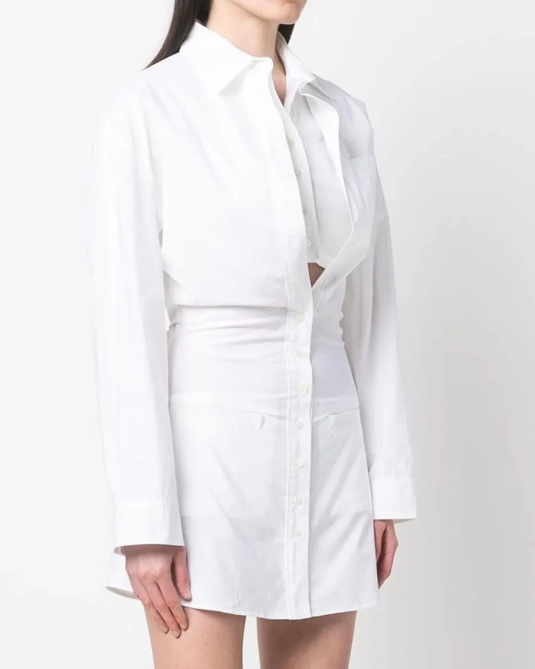 Jacquemus La Robe Baunhilha Mini Dress White Size 40 / Au 12 for rent on The Volte - main image