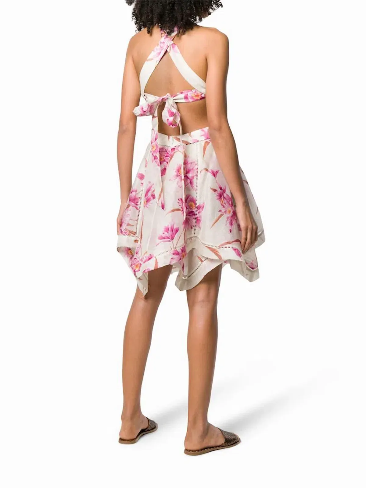 Zimmermann corsage floral print scarf mini dress size 2 - Image 2