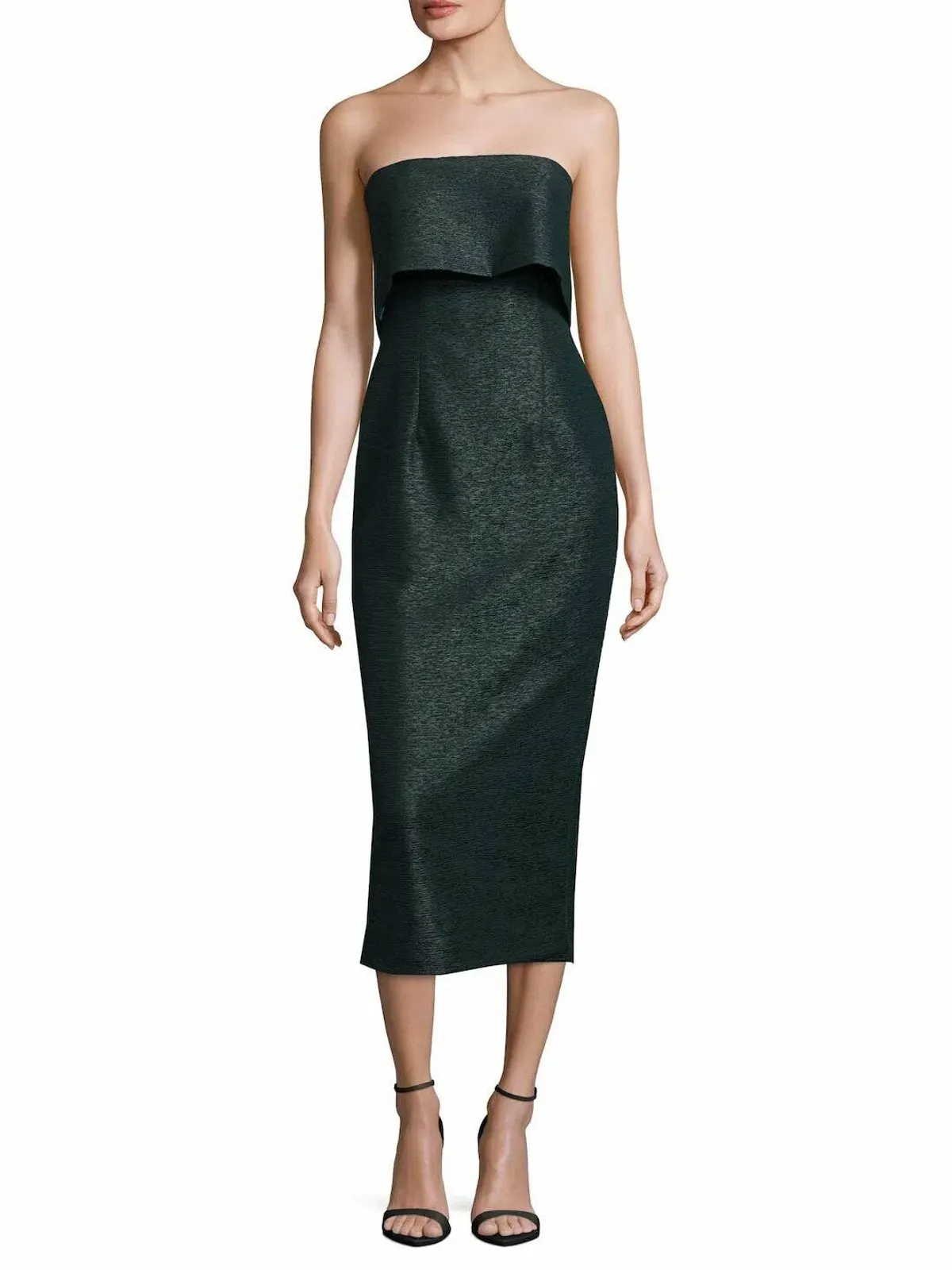 AQAQ Ripple Midi Dress Green Size 12  - Image 1