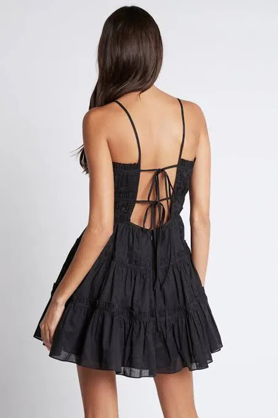 Aje Breathless Mini Dress Black Size 4 / XXS for rent on The Volte - main image