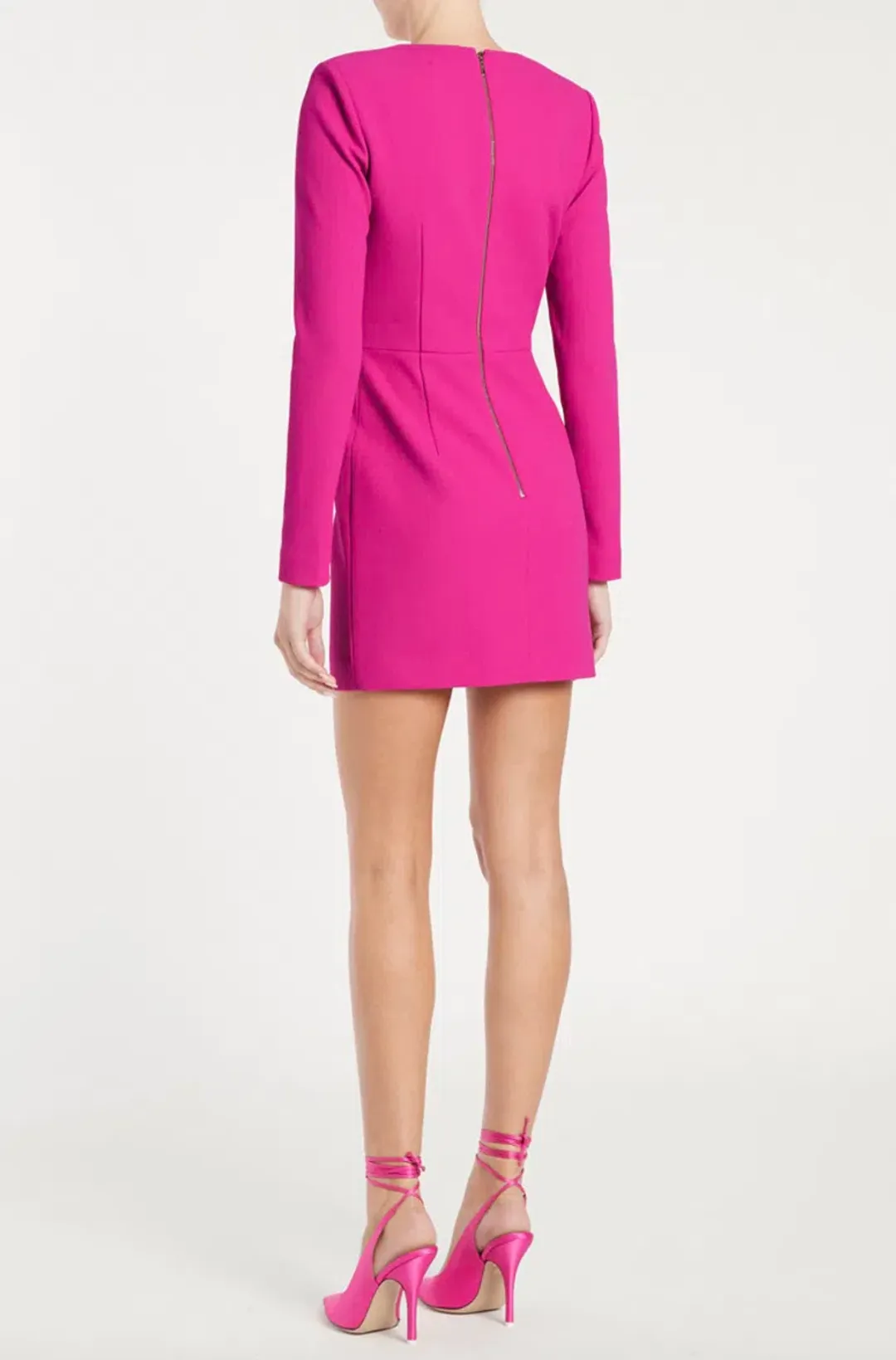 Rebecca Vallance Cupid's Bow Lace Up Mini Dress Pink Size 10 for rent on The Volte - main image