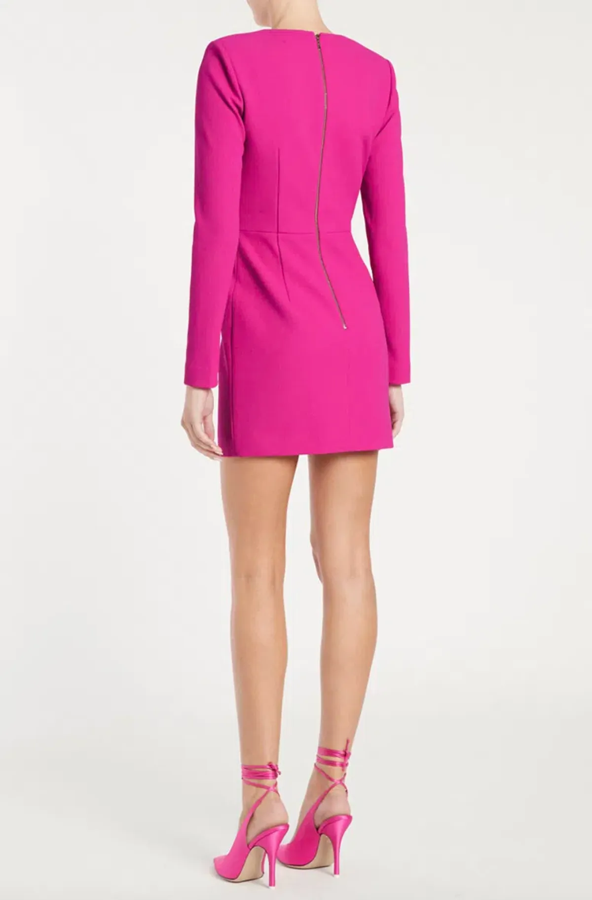 Rebecca Vallance Cupid's Bow Lace Up Mini Dress Pink Size 10 - Image 2