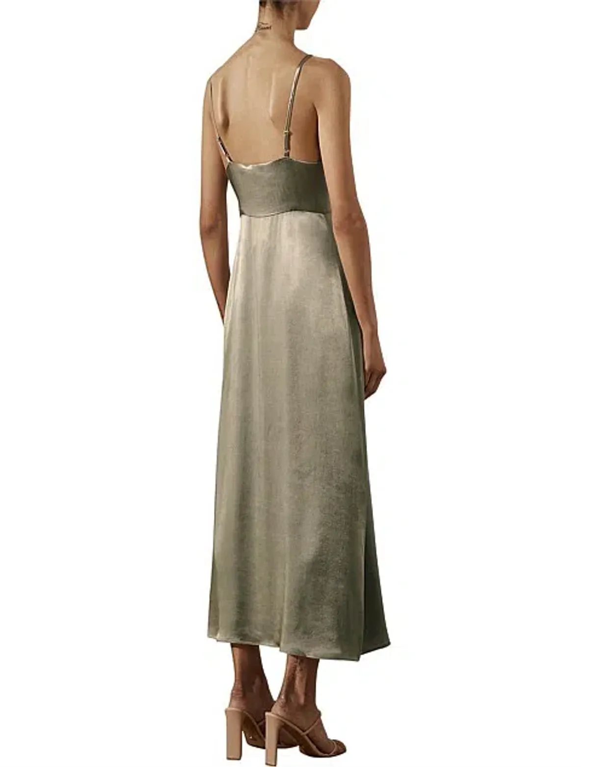 Shona Joy La Lune Cocktail Midi Dress in Sage Size 8 - Image 2