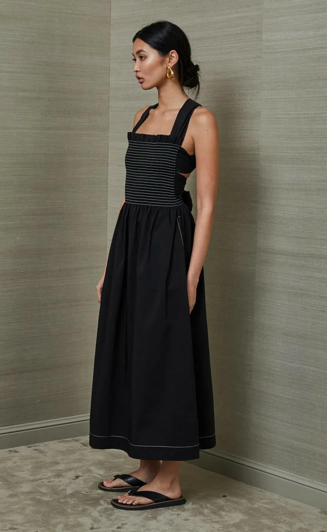 Bec & Bridge Nikolina Midi Dress Black Size 10  for rent on The Volte - main image