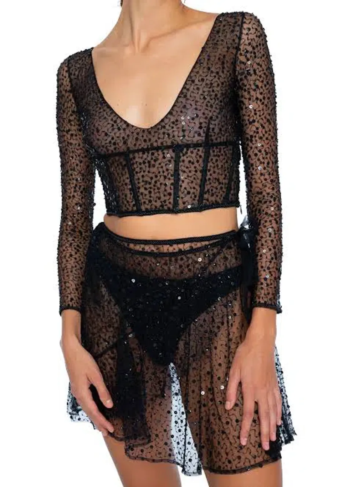 Dyspnea Certified Freak Bodice Black Sequin Size M/AU 10 for rent on The Volte - main image
