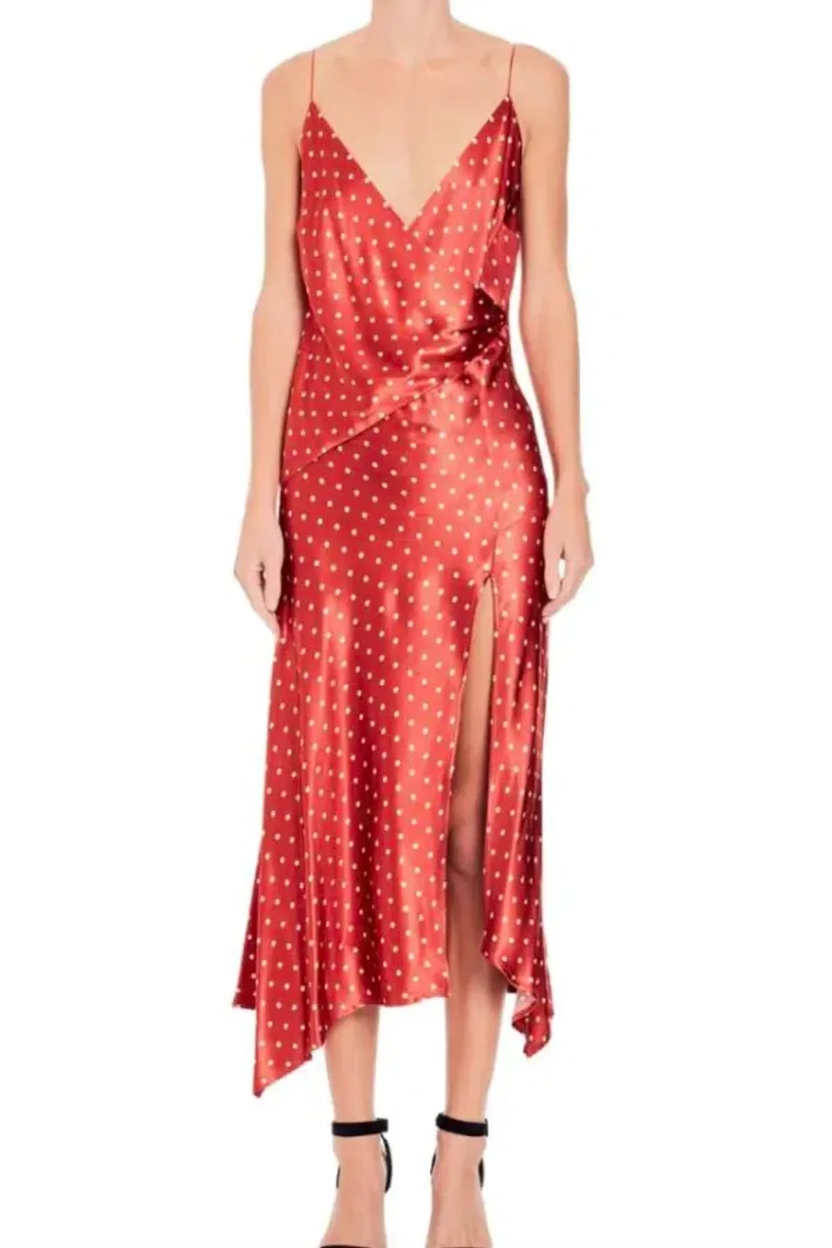Bec & Bridge Bonjour Dress Red/Polka Dot Size 10 - Image 1
