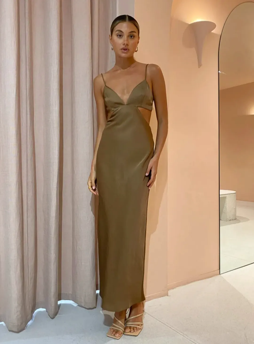 Significant Other Jacy Dress Dark Gold Size 10  for rent on The Volte - main image