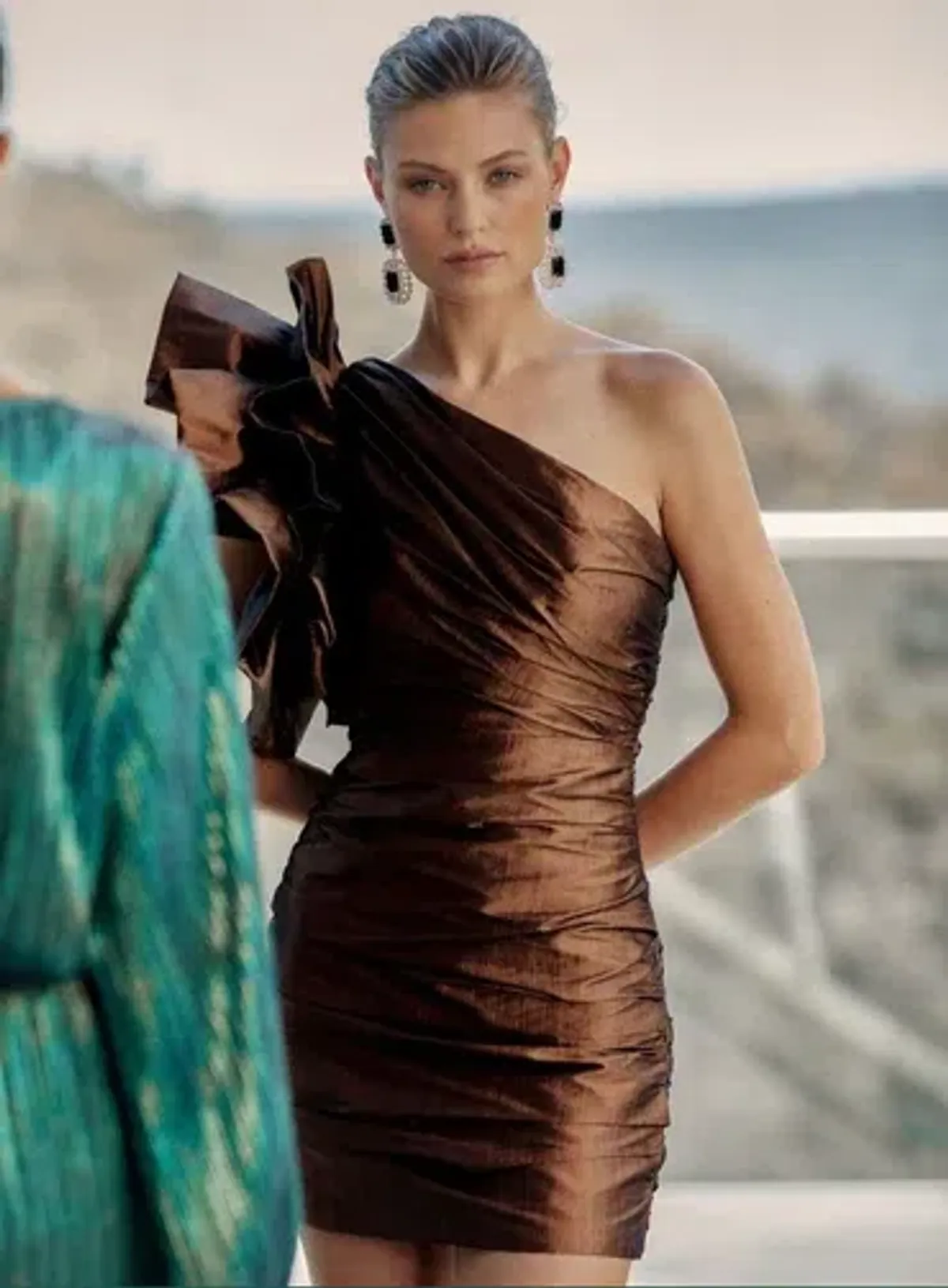 Sheike Mirage Mini Dress Brown Size 10 - Image 5