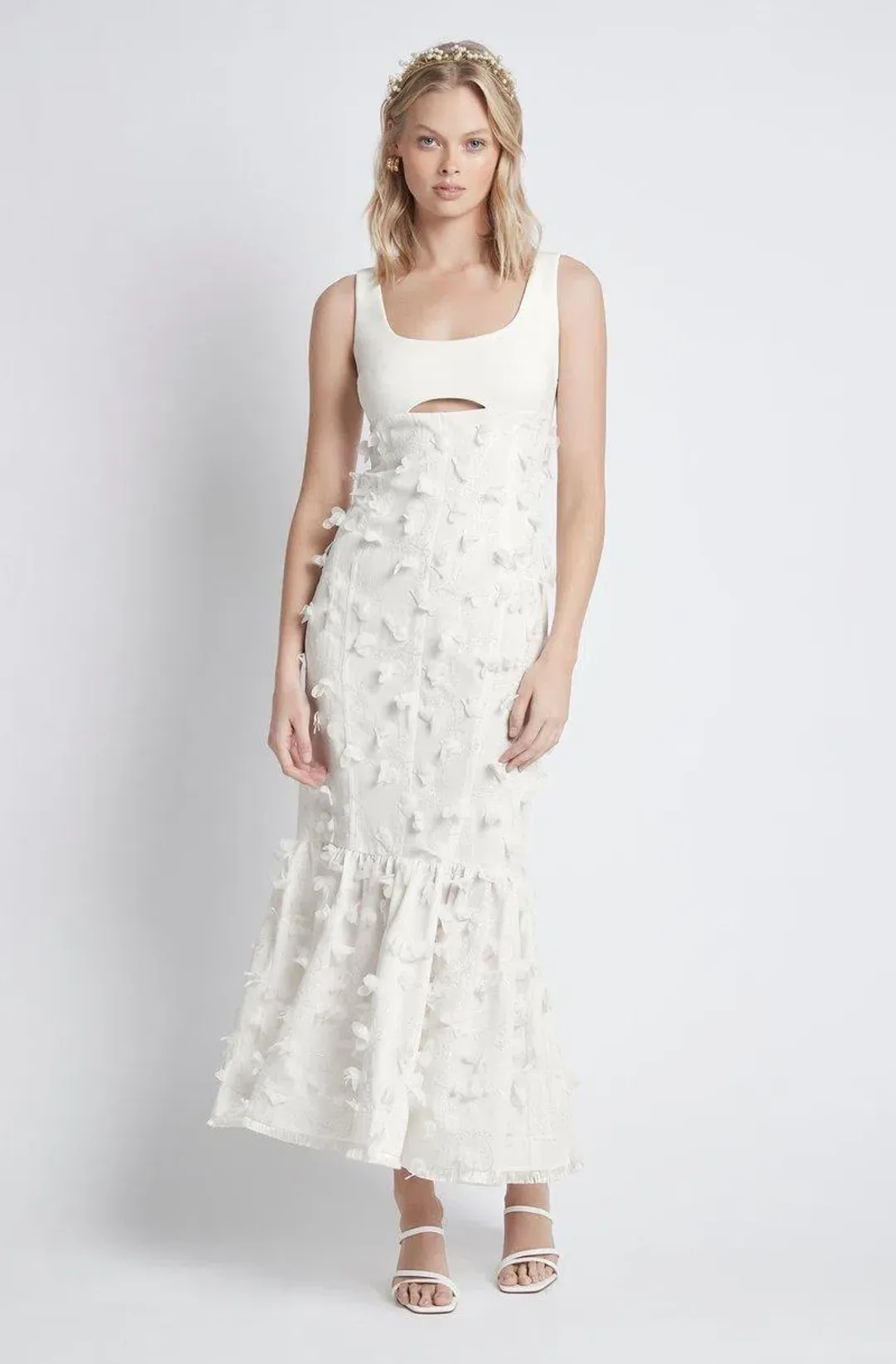 Sheike Petal Dreams Midi Dress White Size 8 for rent on The Volte - main image