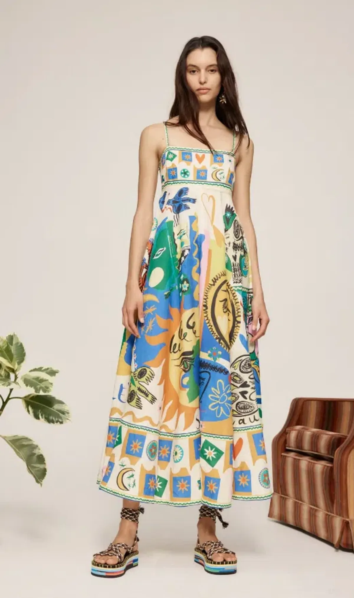 Alemais Soleil Sundress Multi Size 8 - Image 1