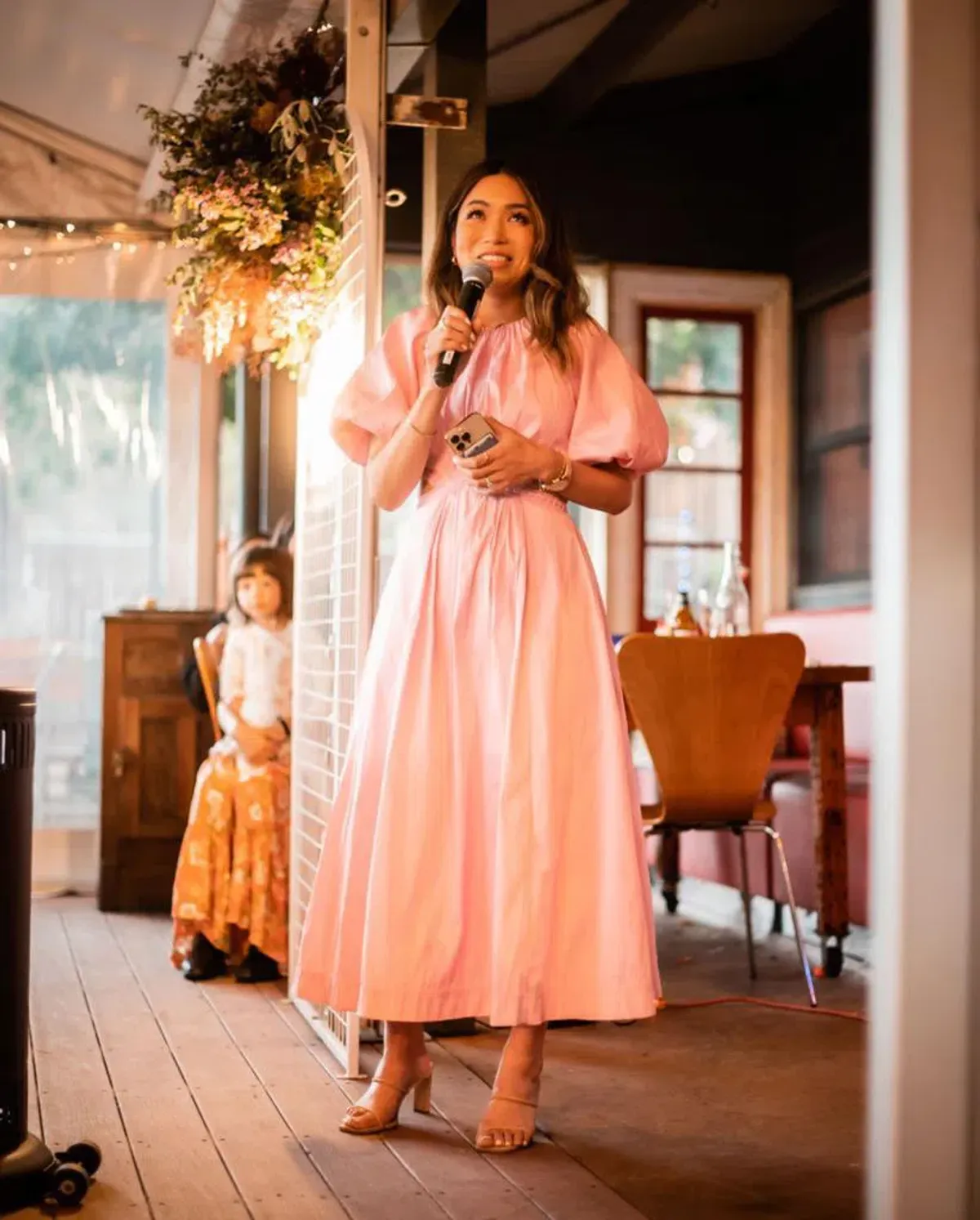 Aje Capucine Puff Sleeve Midi Dress Pink Size 6 / XS - Image 10