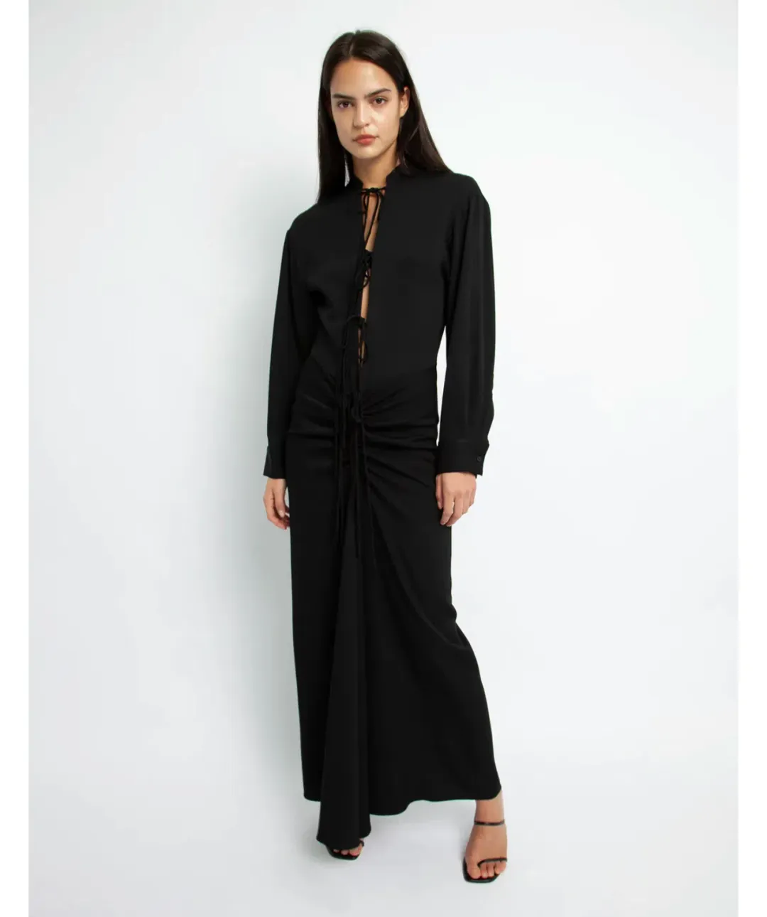 Christopher Esber Bertoia Long Sleeve Dress Black Size 8  for rent on The Volte - main image