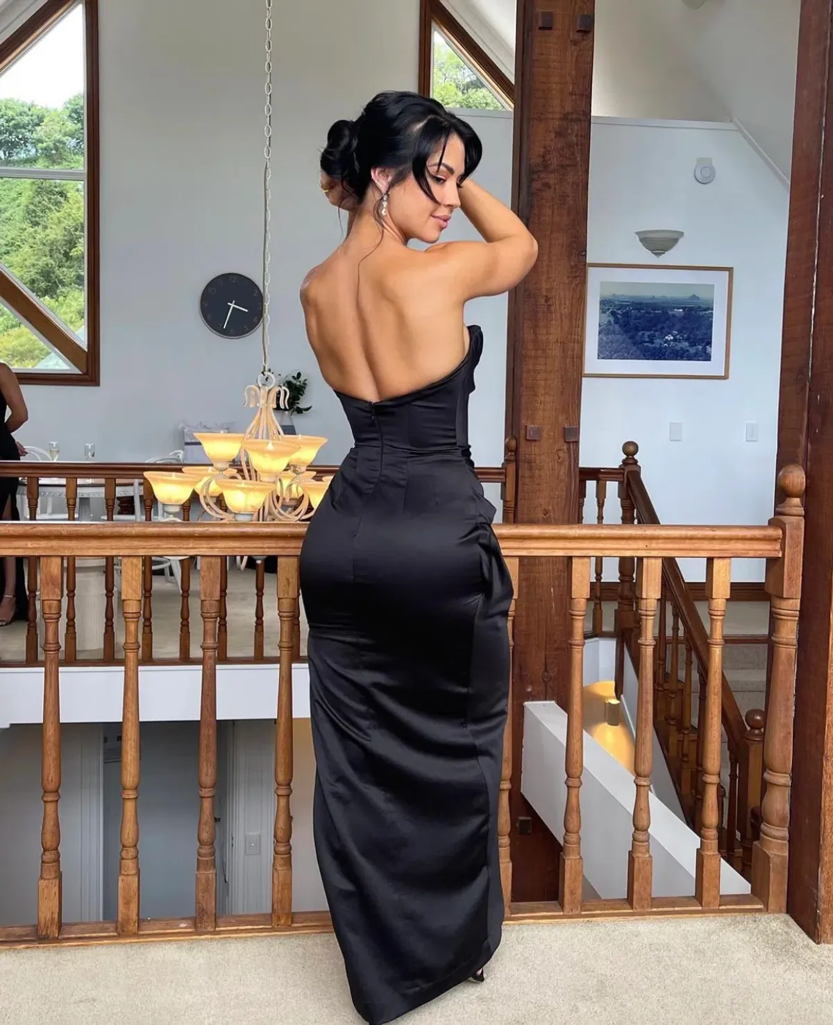 House of CB Adrienne Strapless Corset Maxi Dress Black Size S / Au 8  - Image 3