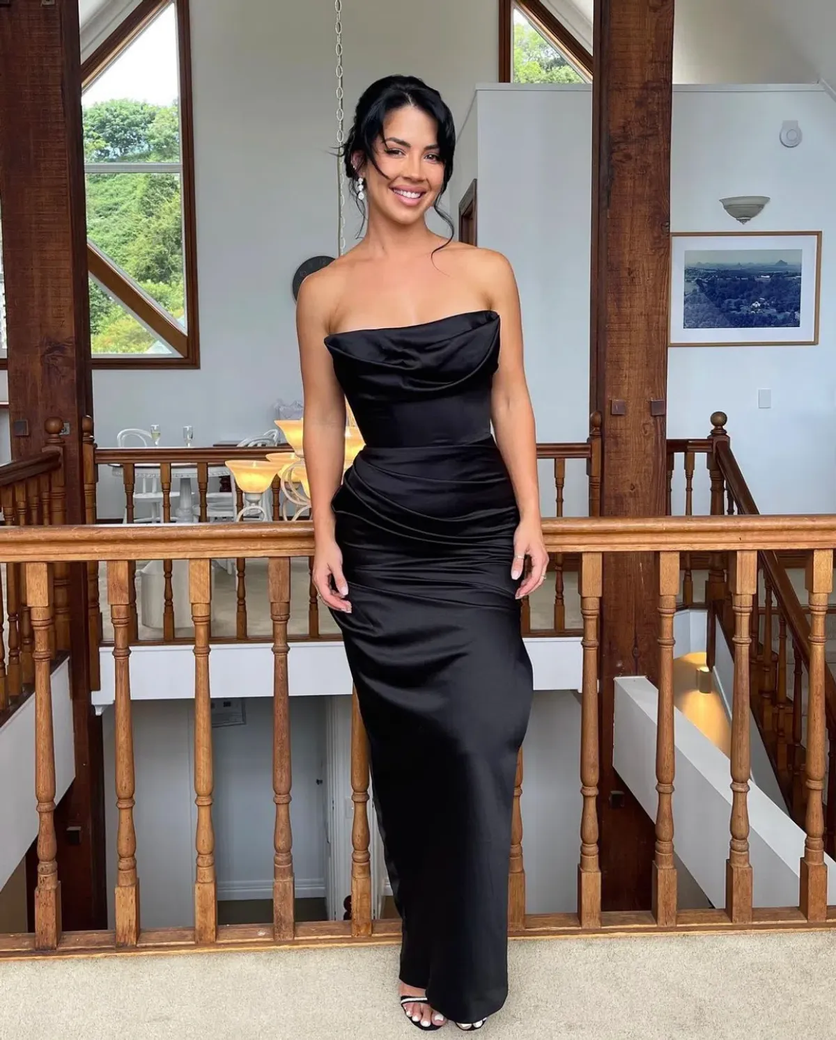 House of CB Adrienne Strapless Corset Maxi Dress Black Size S / Au 8  - Image 1