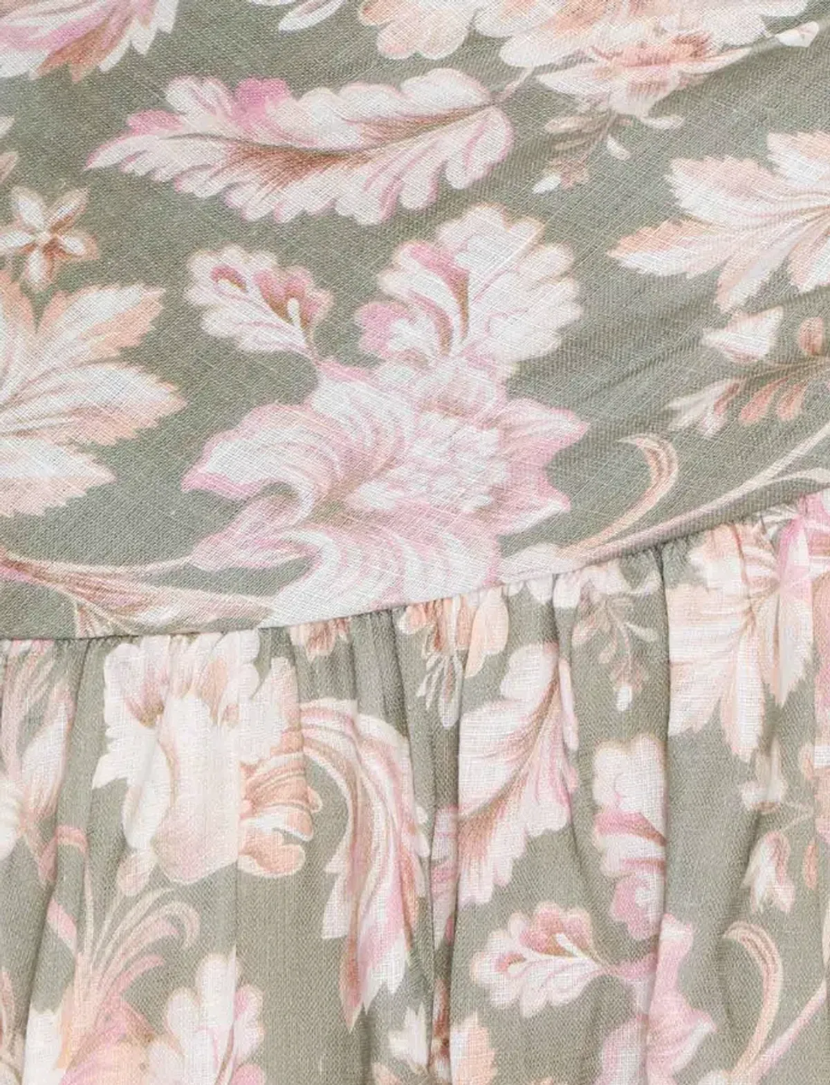 Zimmermann Lyre Wrap Tie Side Midi Dress Floral Size 1 / Au 10 - Image 5