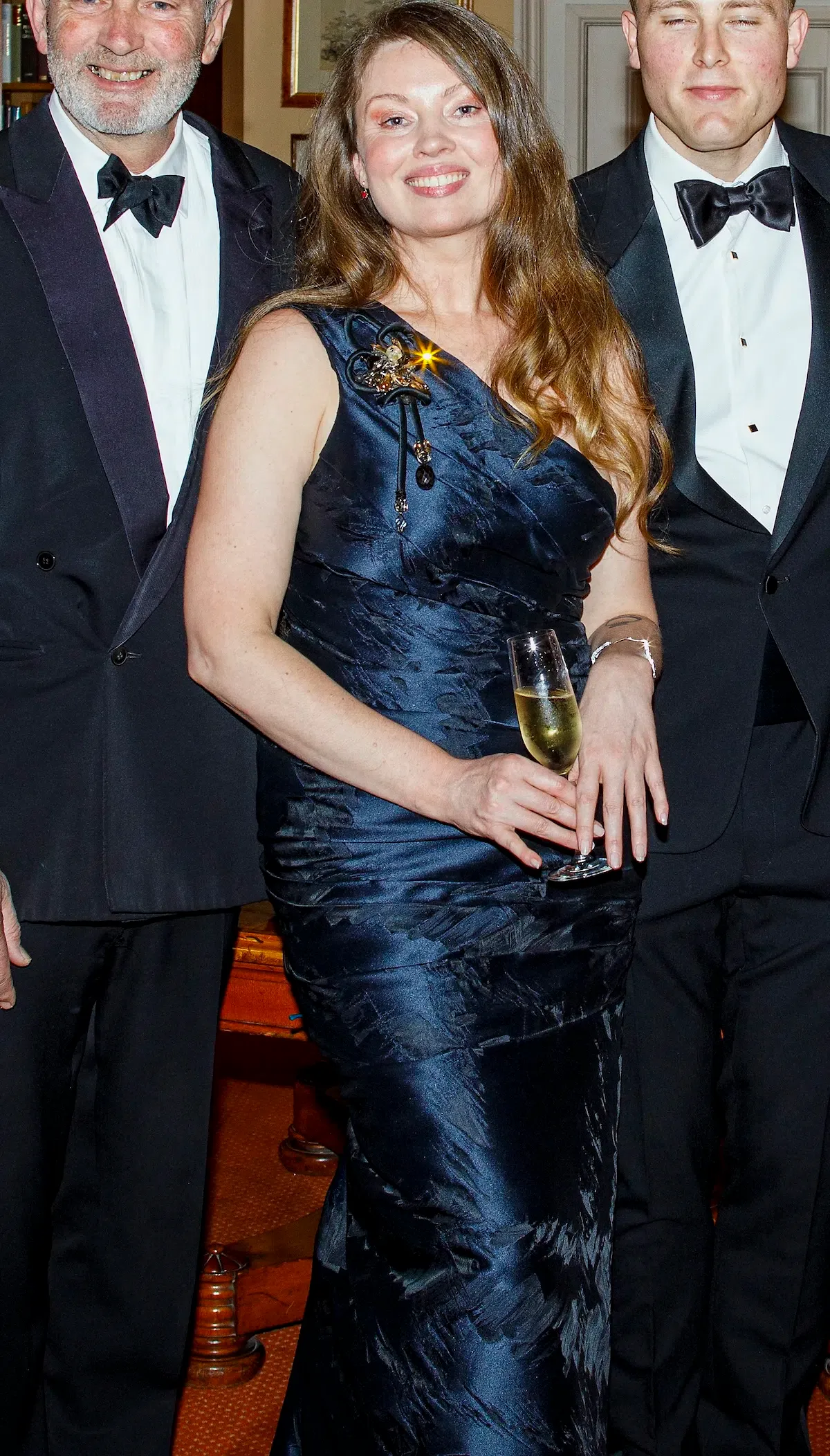 J. Mendel Paris Floor-Length Gown Navy Blue Size AU 12  - Image 1