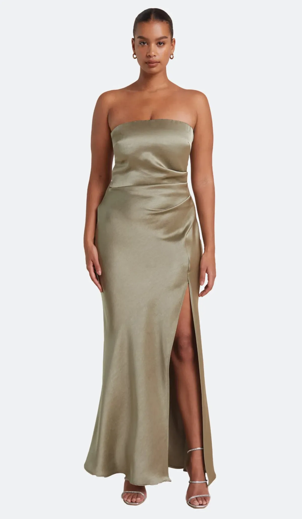 Bec & Bridge Dreamer Strapless Dress in Sage Size 14 - Image 3