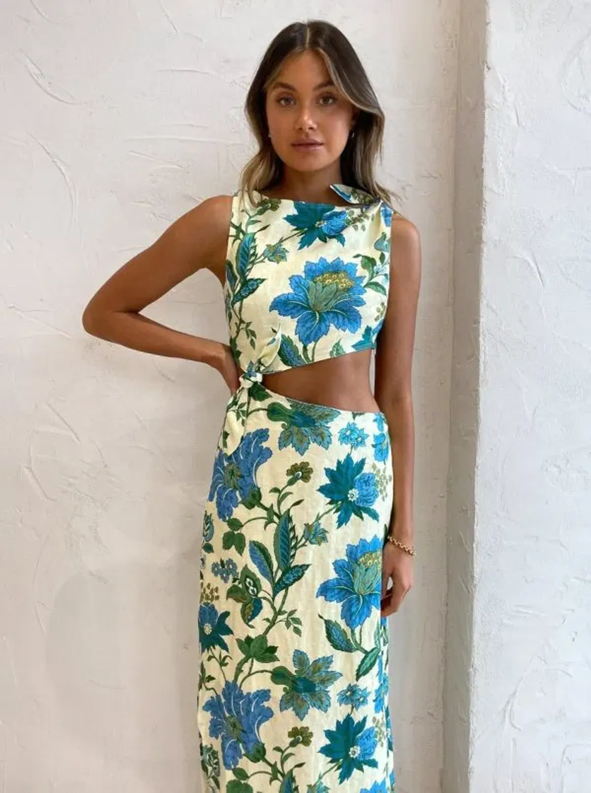 Sir the Label Alexandre Knot Dress Floral Size 8 - Image 2